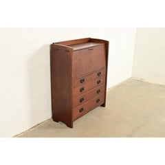 Gustav Stickley Antique Mission Oak Arts & Crafts Secretary Desk, Circa 1910