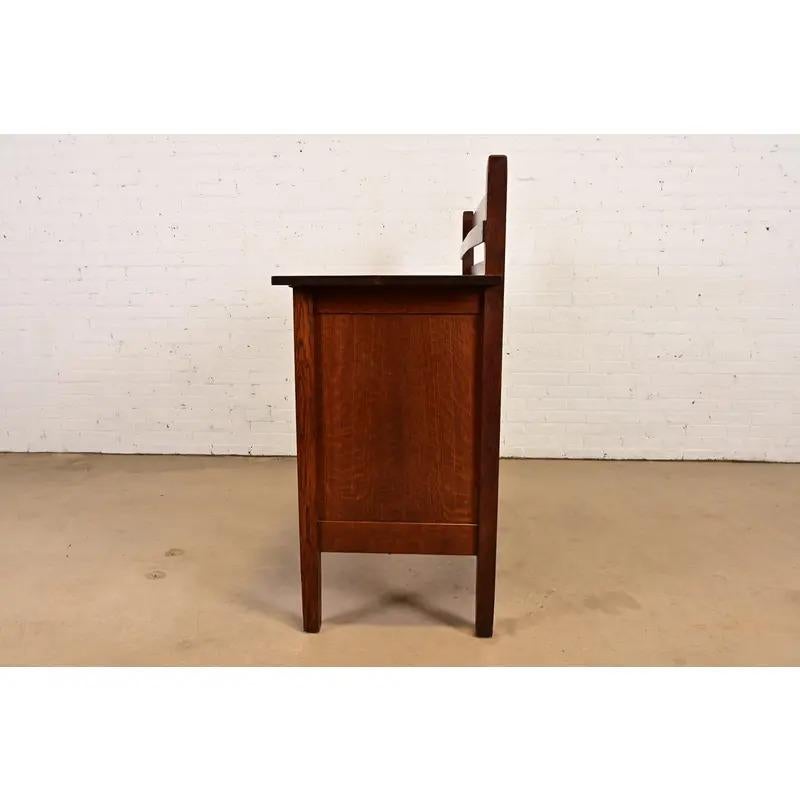Credenza Mission Arts & Crafts Gustav Stickley in Oak, circa 1910 in vendita 6