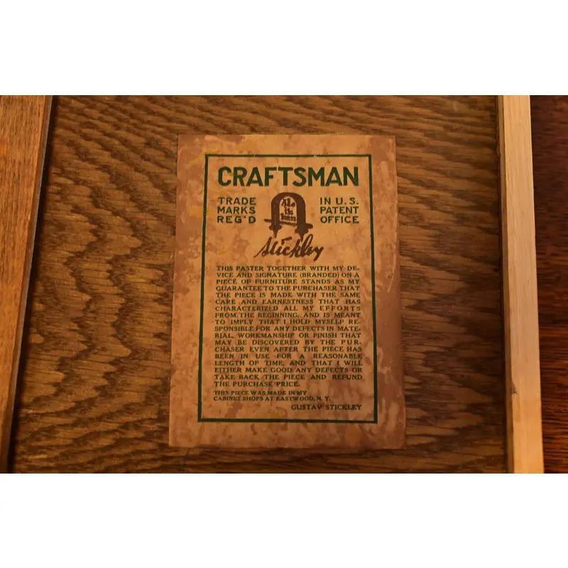 Credenza Mission Arts & Crafts Gustav Stickley in Oak, circa 1910 in vendita 8
