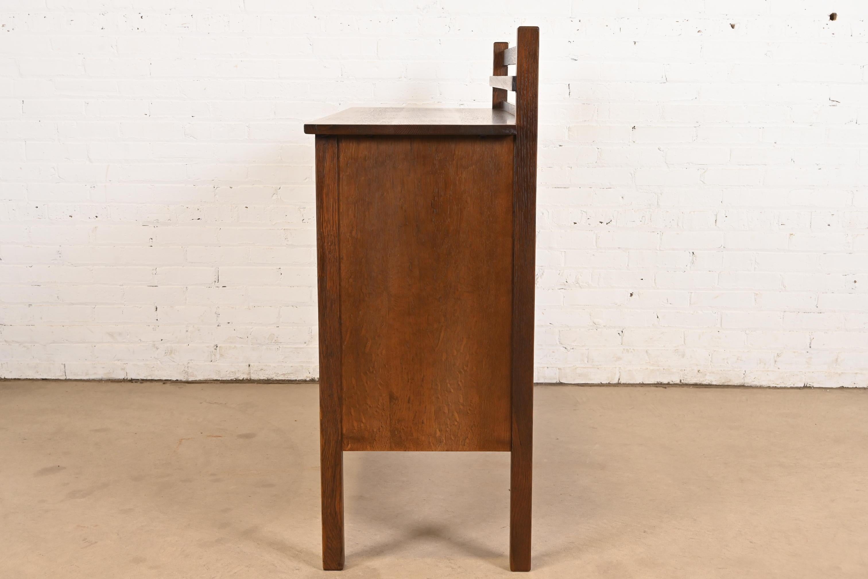 Credenza Mission Arts & Crafts Gustav Stickley in Oak, appena rifinita in vendita 3