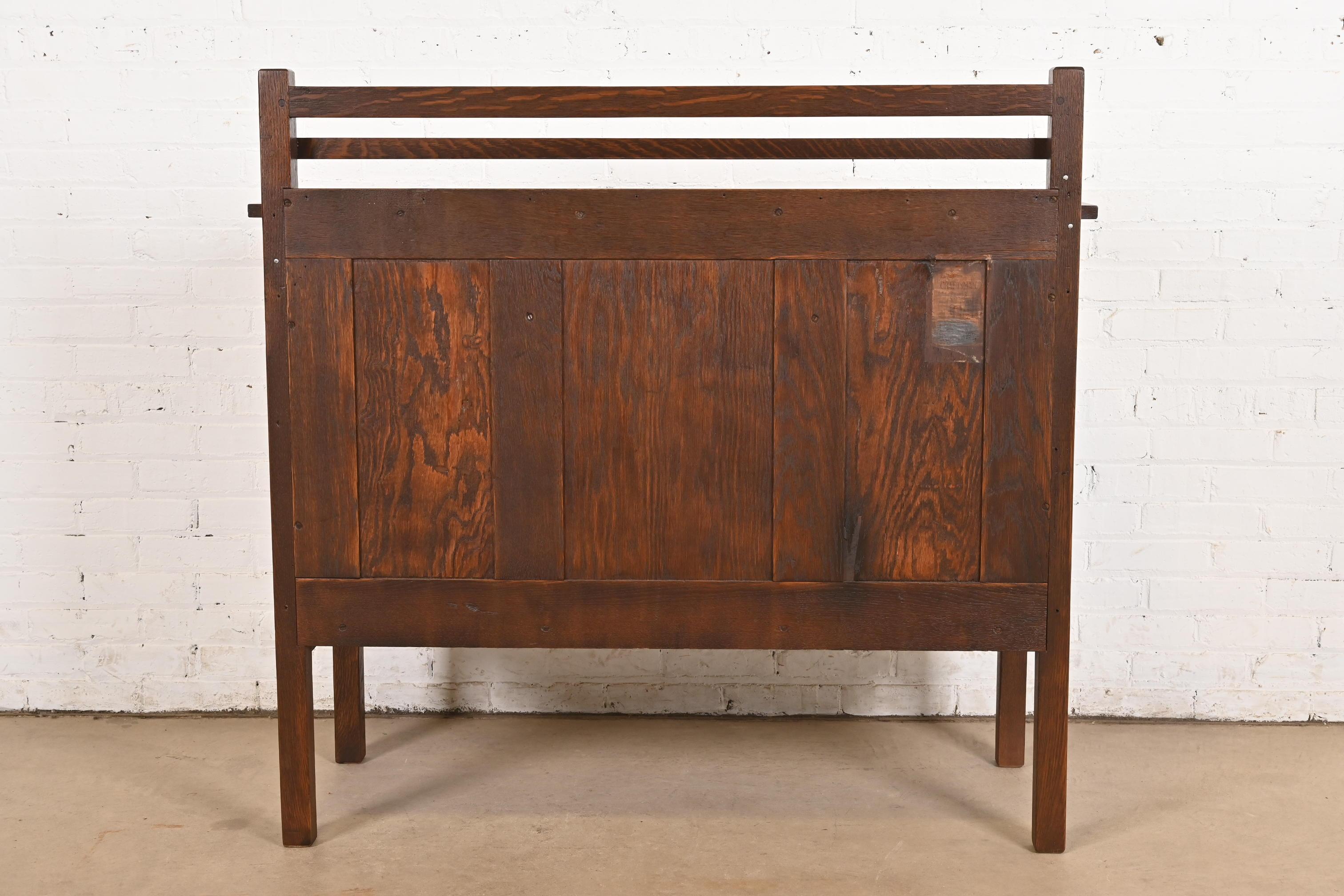 Credenza Mission Arts & Crafts Gustav Stickley in Oak, appena rifinita in vendita 4