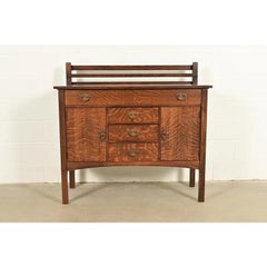 Gustav Stickley Antique Mission Oak Arts & Crafts Sideboard, Newly Refinished