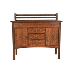 Gustav Stickley Antique Mission Oak Arts & Crafts Sideboard, Newly Refinished