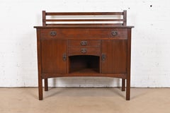 Gustav Stickley Antique Mission Oak Arts & Crafts Sideboard, Restored