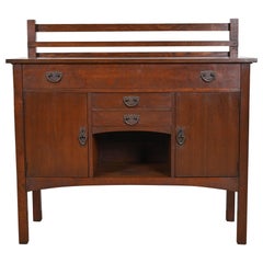 Gustav Stickley Antique Mission Oak Arts & Crafts Sideboard, Restored