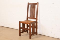 Gustav Stickley Antique Mission Oak Arts & Crafts Spindle Side or Dining Chair