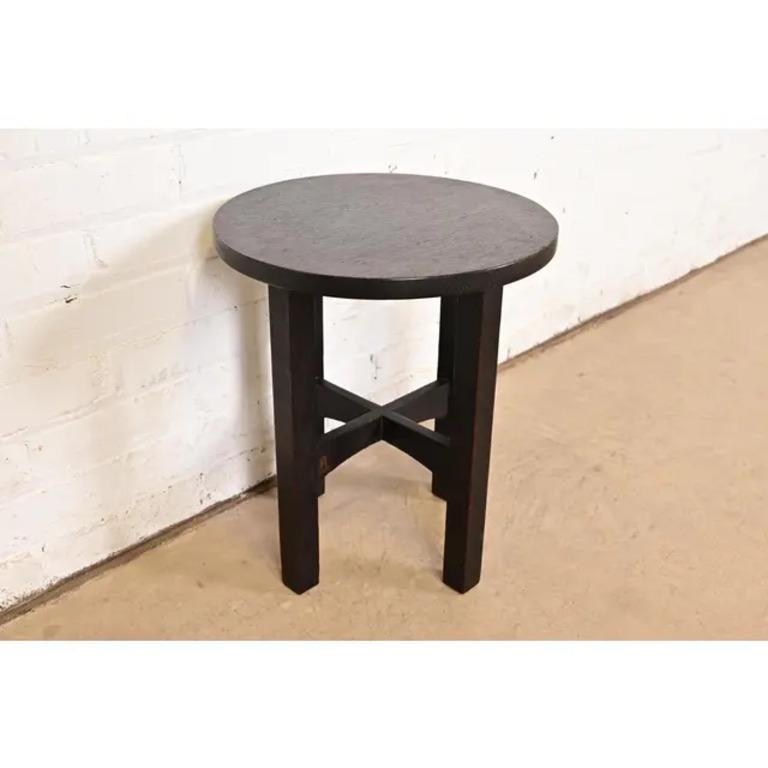 Table d'appoint Tabouret Mission Oak Arts & Crafts Antique Gustav Stickley Bon état - En vente à South Bend, IN