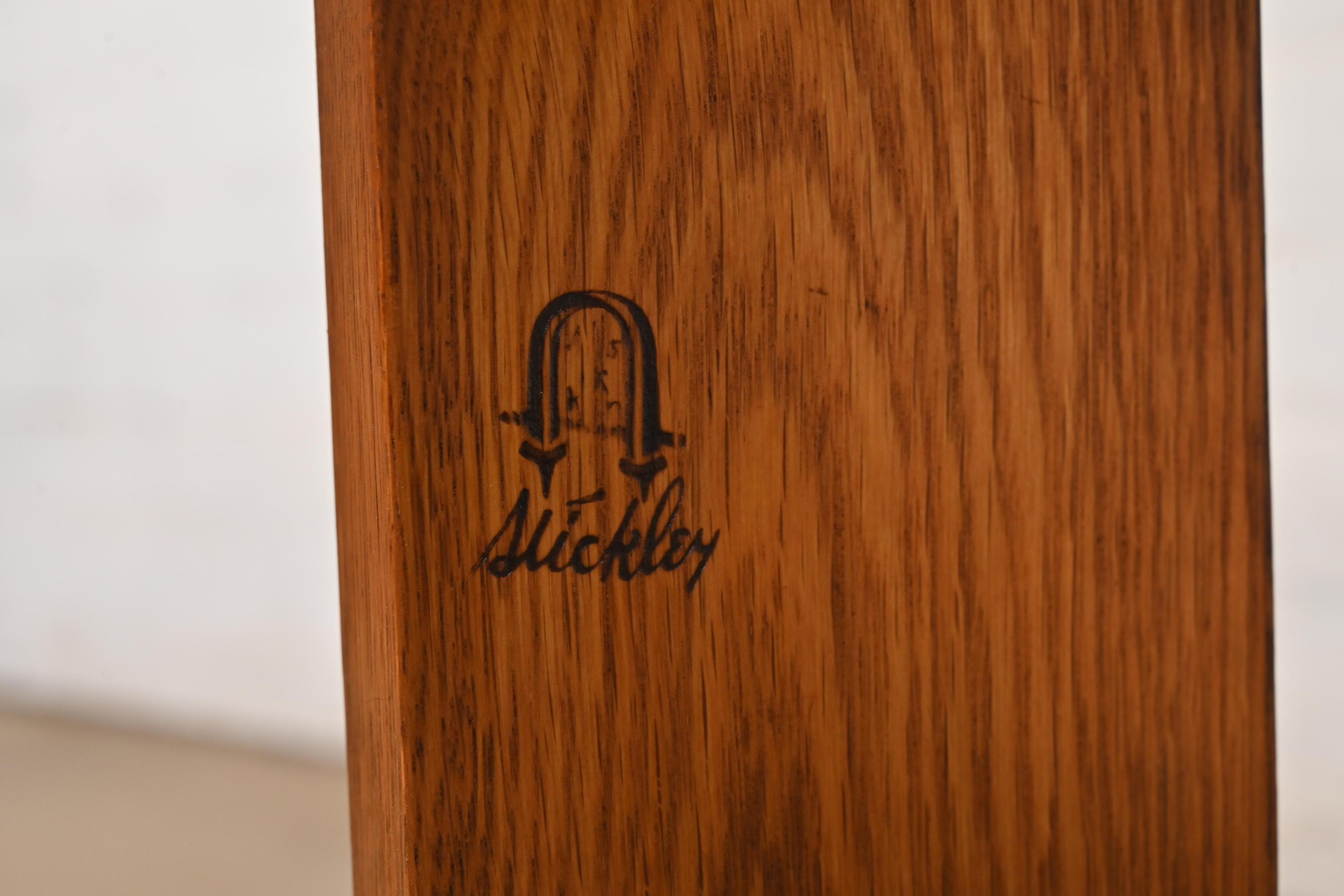 Table de bibliothèque à tréteaux Mission en chêne Arts & Crafts Gustav Stickley en vente 3