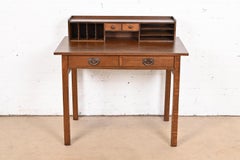 Gustav Stickley Antique Mission Oak Arts & Crafts Writing Desk, Newly Refinished