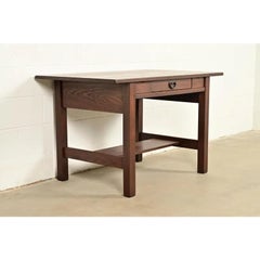 Gustav Stickley Antique Mission Oak Arts & Crafts Writing Desk, Newly Refinished