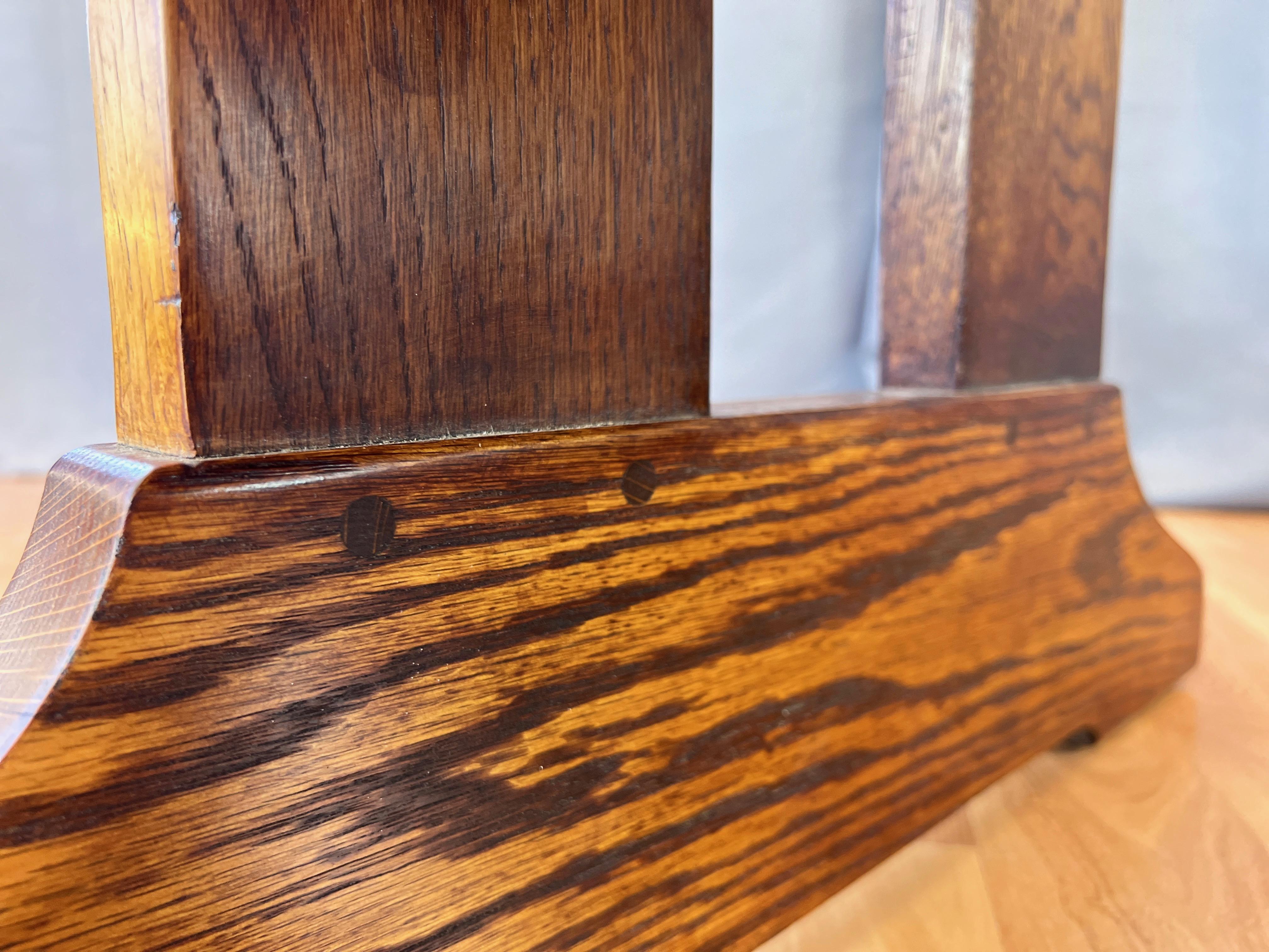 Gustav Stickley Arts and Crafts Mission-Style Oak Trestle Table, c. 1910 For Sale 9