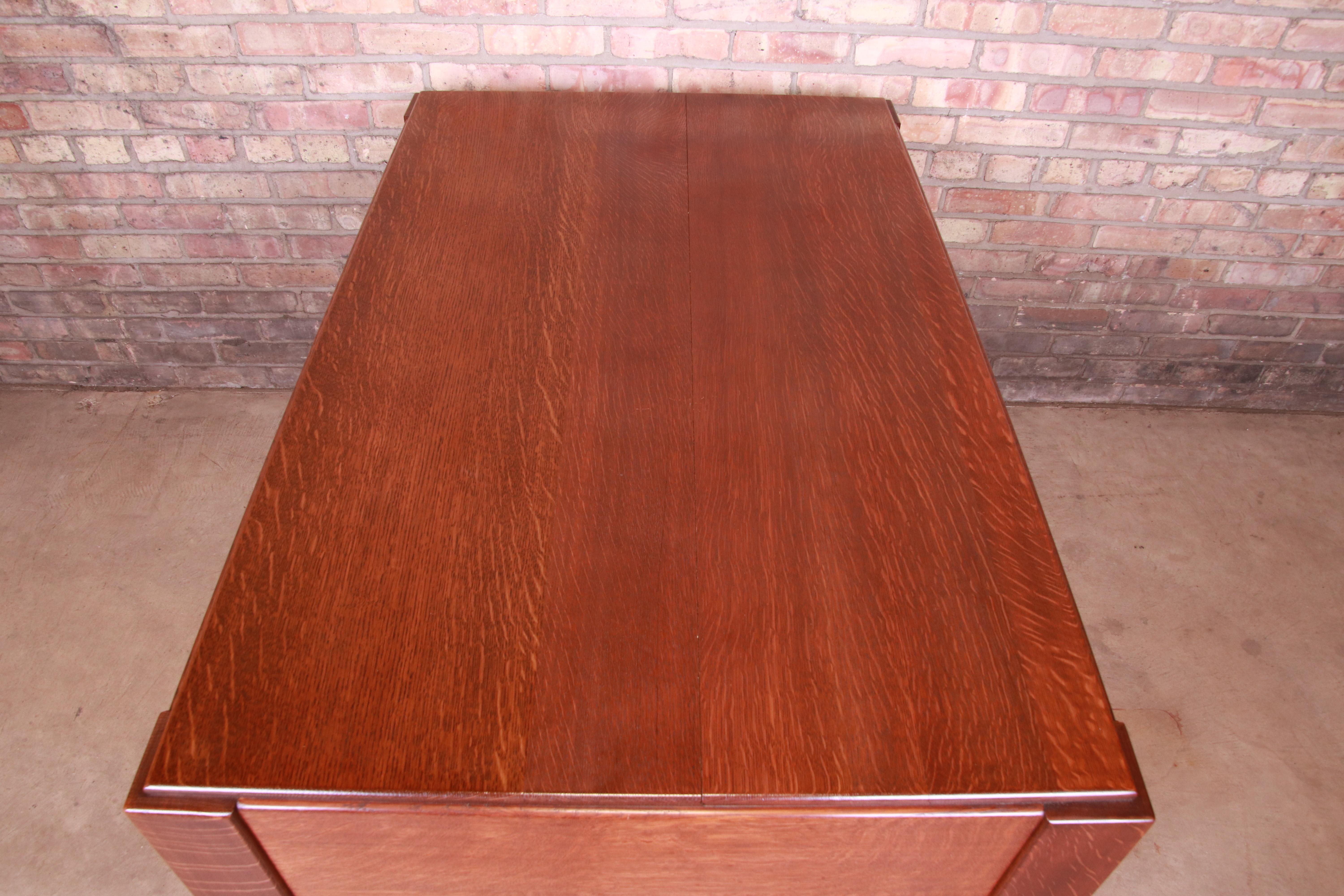 Gustav Stickley Attributed Mission Oak Arts & Crafts Desk or Library Table 3