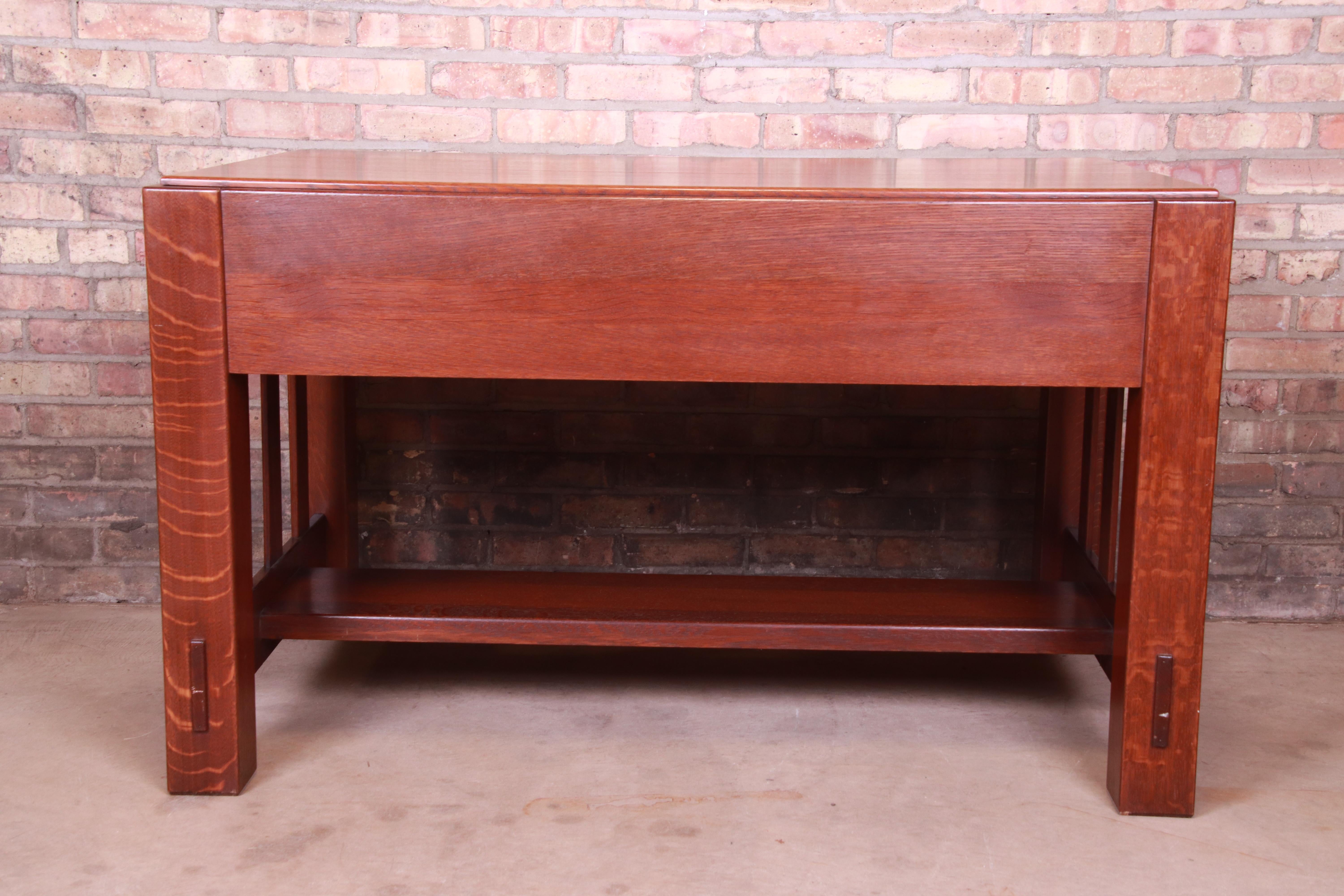 Gustav Stickley Attributed Mission Oak Arts & Crafts Desk or Library Table 5