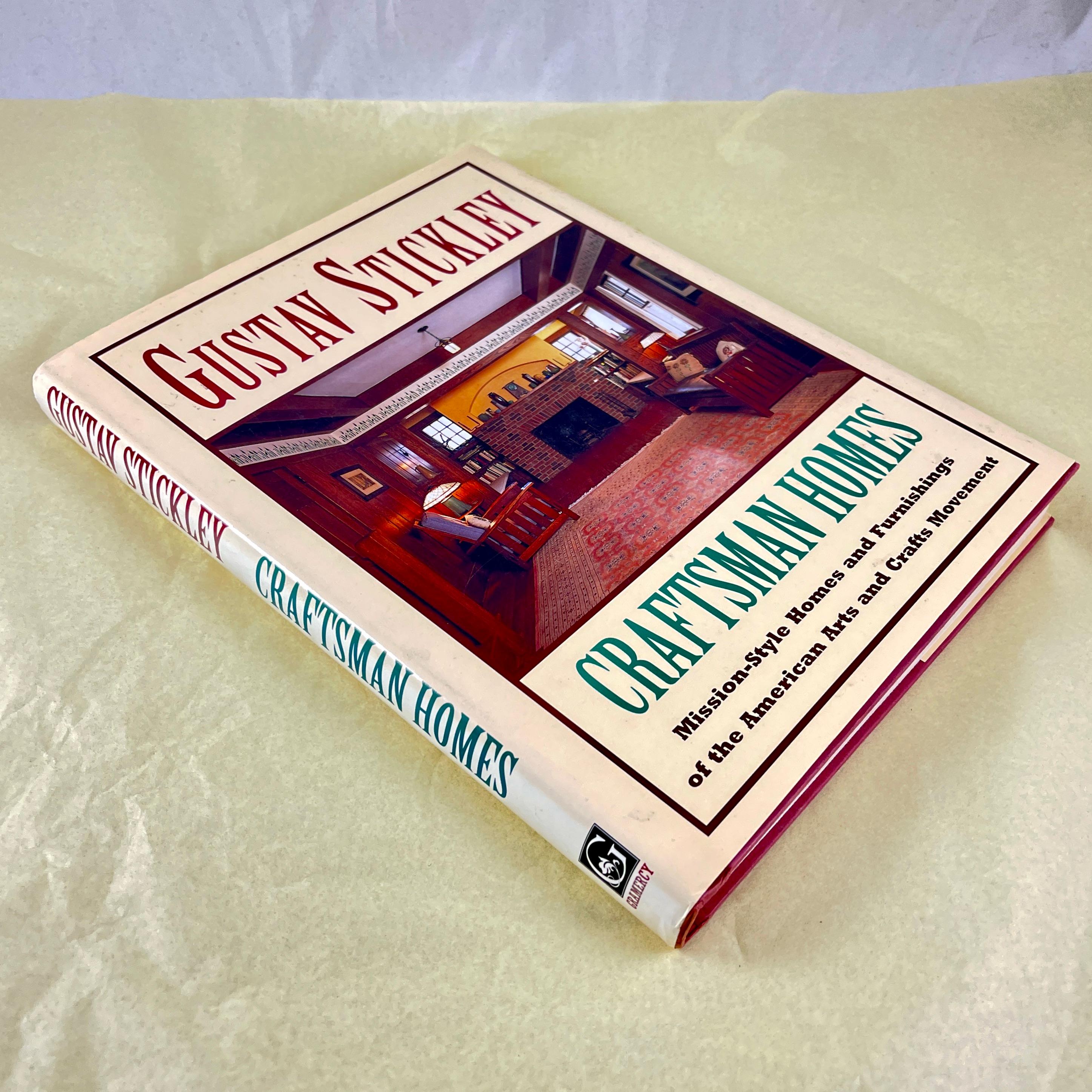 Arts and Crafts Gustav Stickley – Craftsman Homes, Gramercy Hardcover Book 1995 For Sale