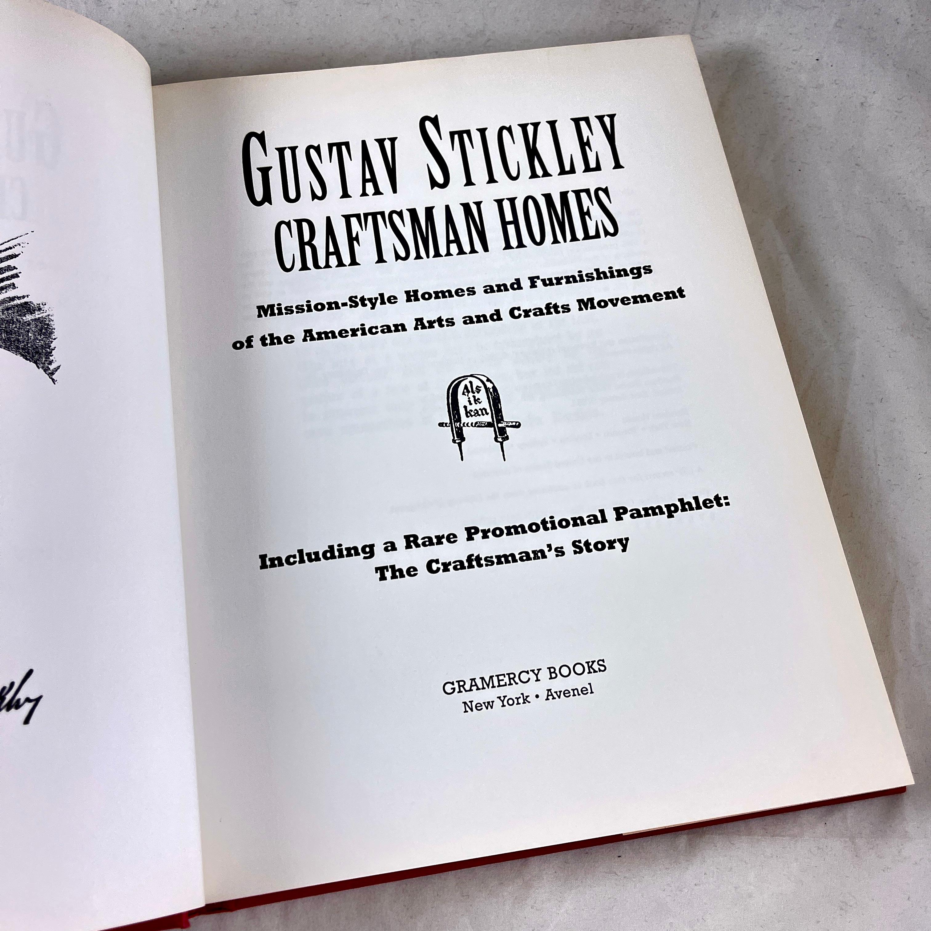 Fait à la machine Gustav Stickley - Craftsman Homes, Gramercy Hardcover Book 1995 en vente
