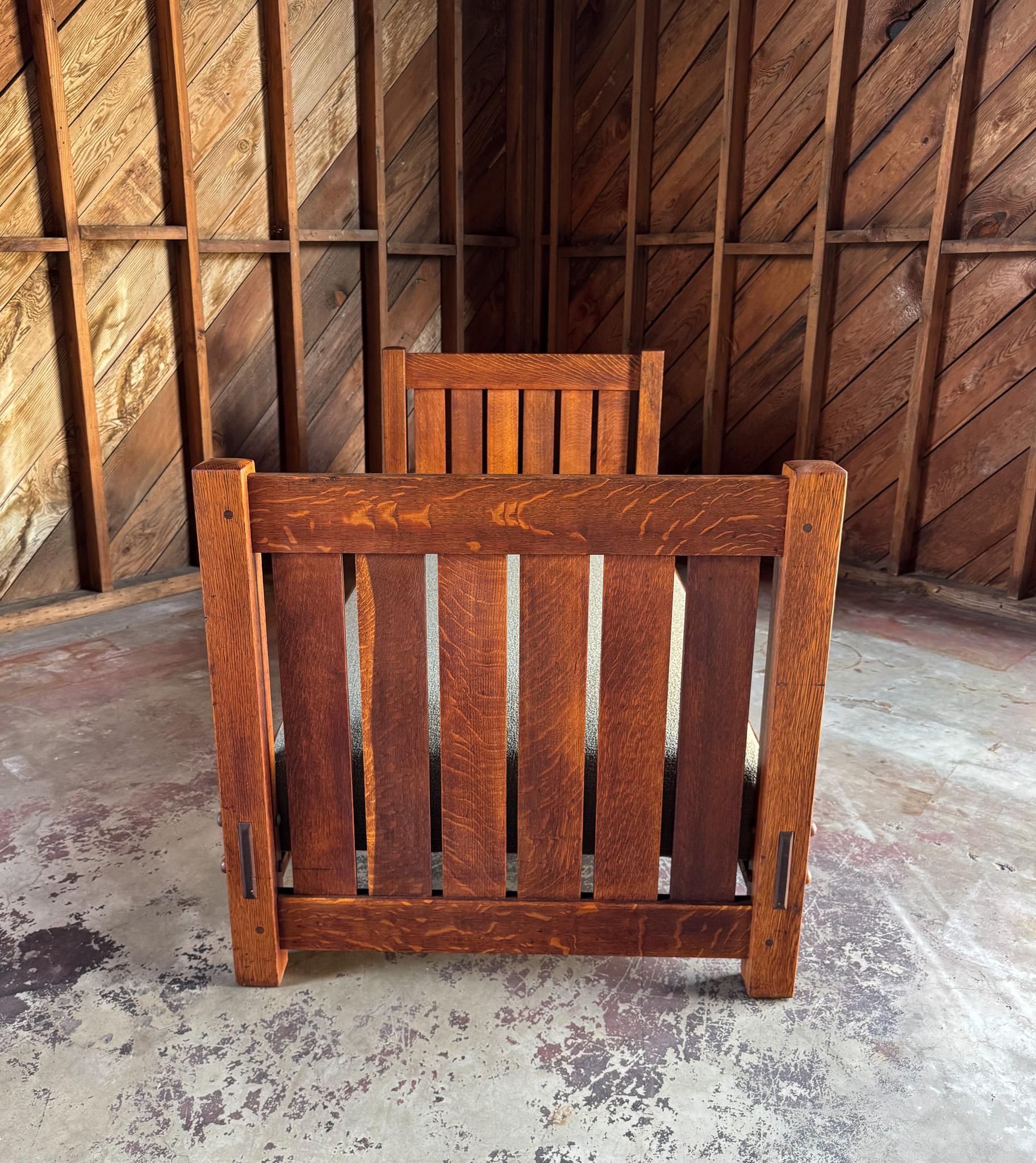 Upholstery Gustav Stickley Daybed Model #220, United States, c.1910
