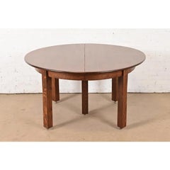 Gustav Stickley Mission Arts & Crafts Extension Dining Table, Newly Refinished