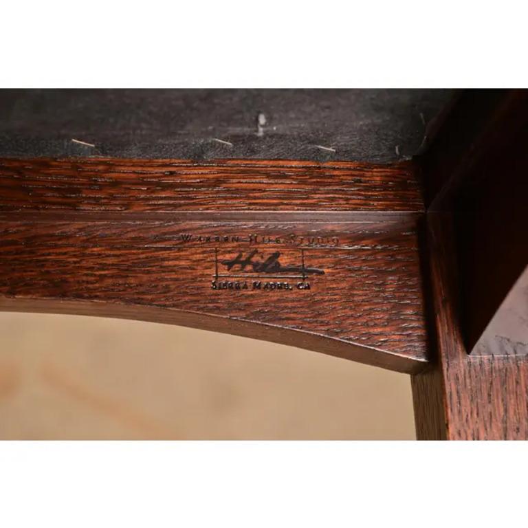 Gustav Stickley Mission Arts & Crafts in Oak con braccio ad arco reclinabile Morris Lounge Chair in vendita 5