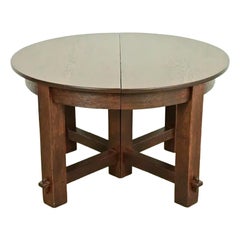 Gustav Stickley Mission Oak Arts & Crafts Dining Table, Newly Refinished
