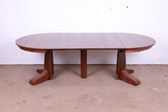 Gustav Stickley Mission Oak Arts & Crafts Extension Dining Table, Newly Restored