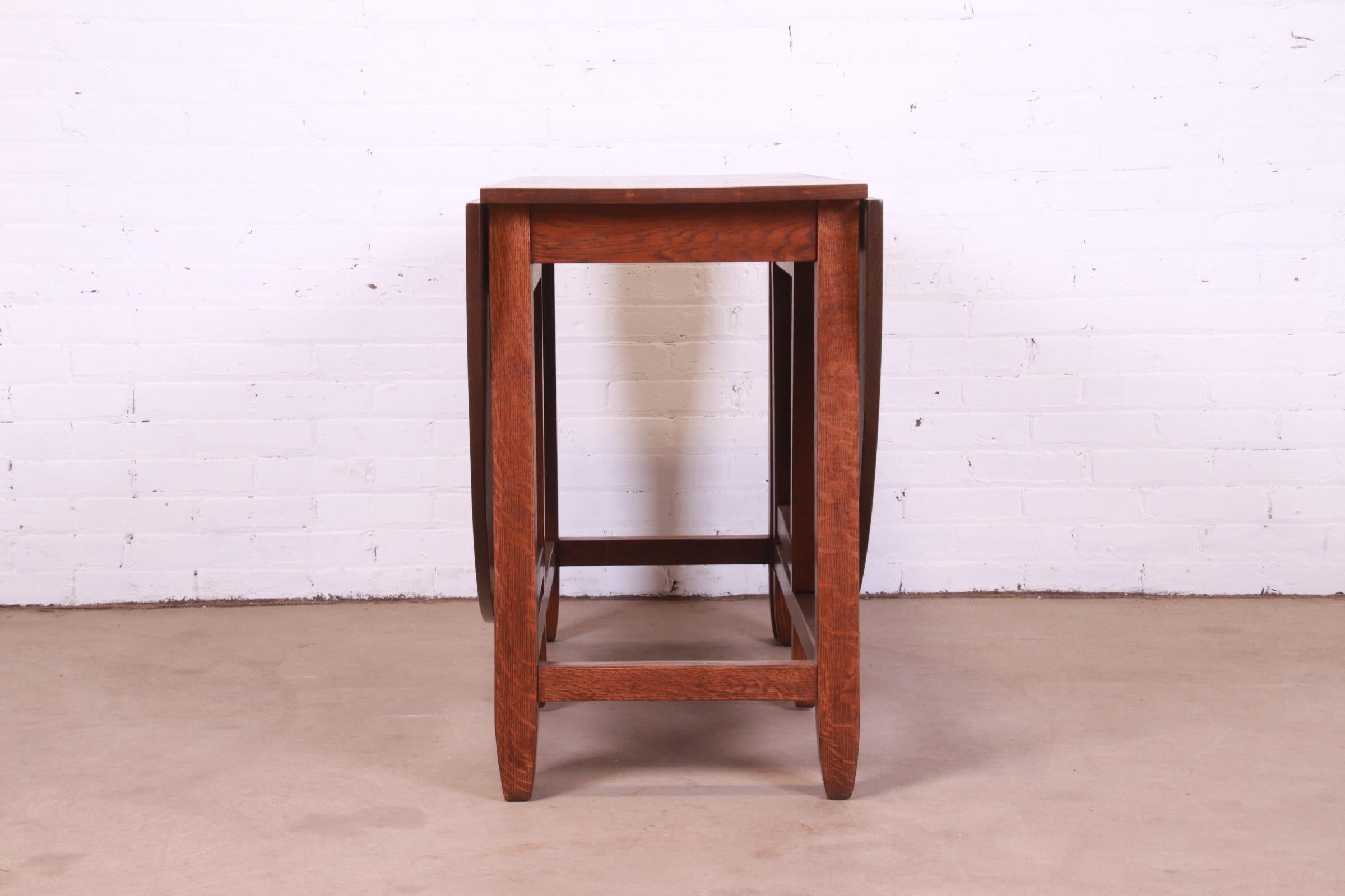 Gustav Stickley Mission Oak Arts & Crafts Gate Leg Drop Leaf Dining Table 6