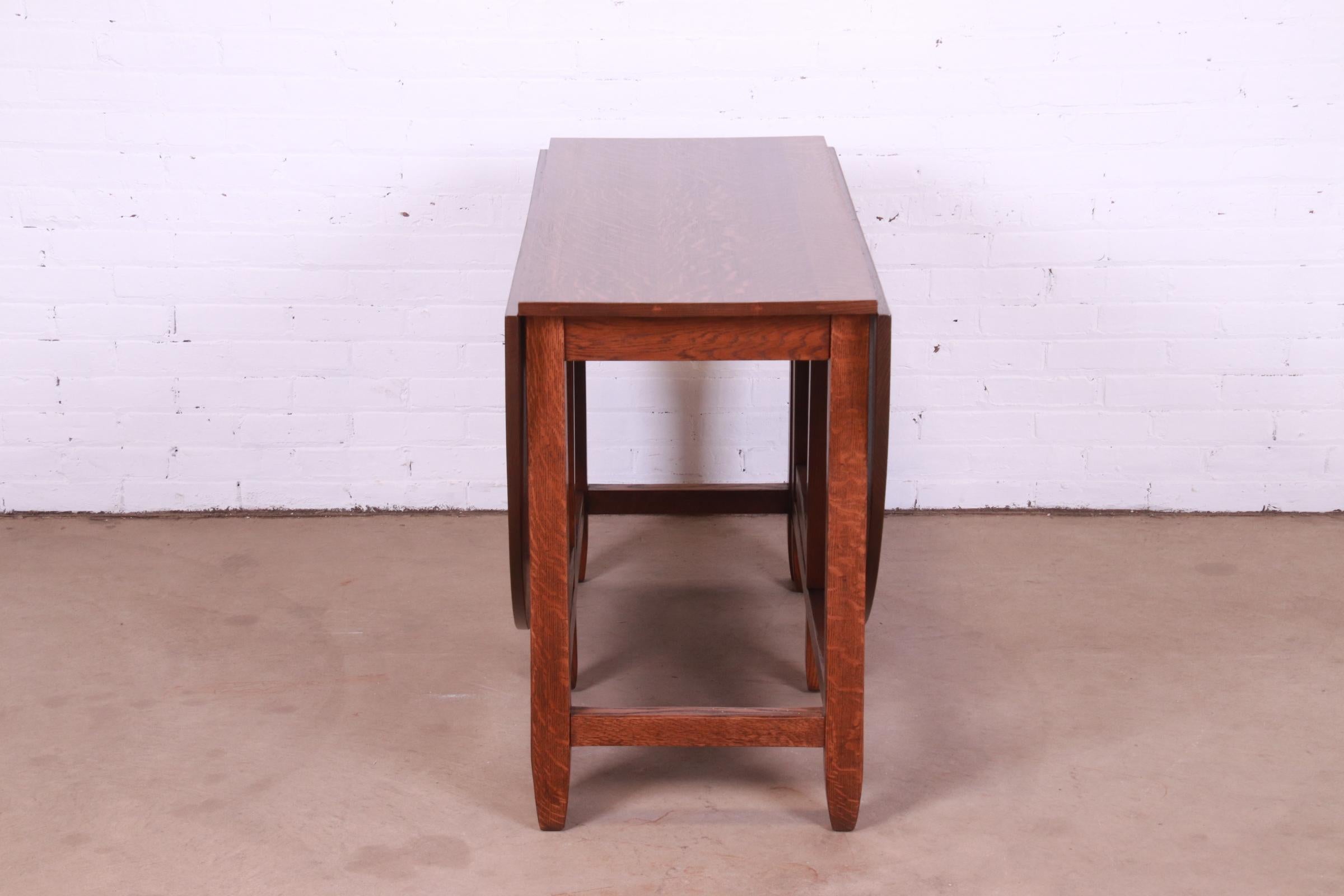 Gustav Stickley Mission Oak Arts & Crafts Gate Leg Drop Leaf Dining Table 7