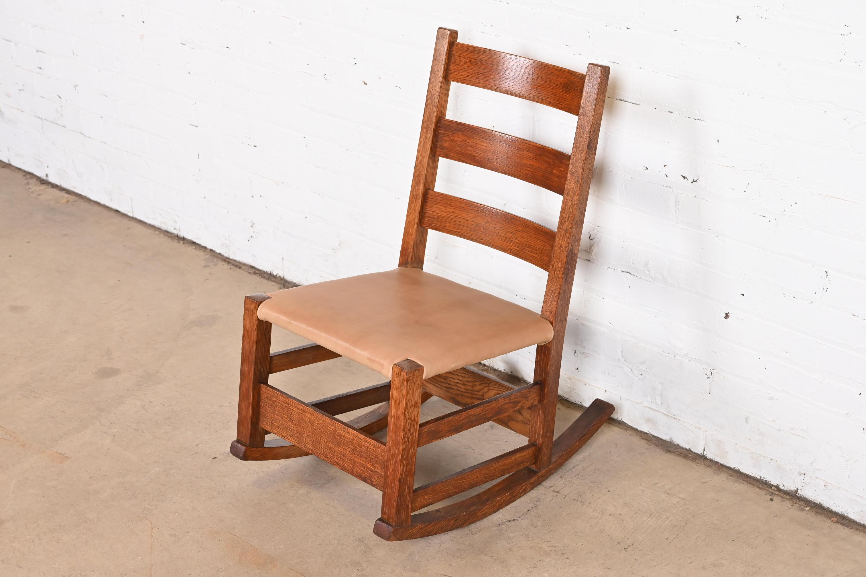 antique stickley rocking chair