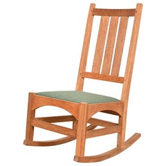 Gustav Stickley Mission Oak Arts & Crafts Sewing Rocking Chair, CIRCA 1900