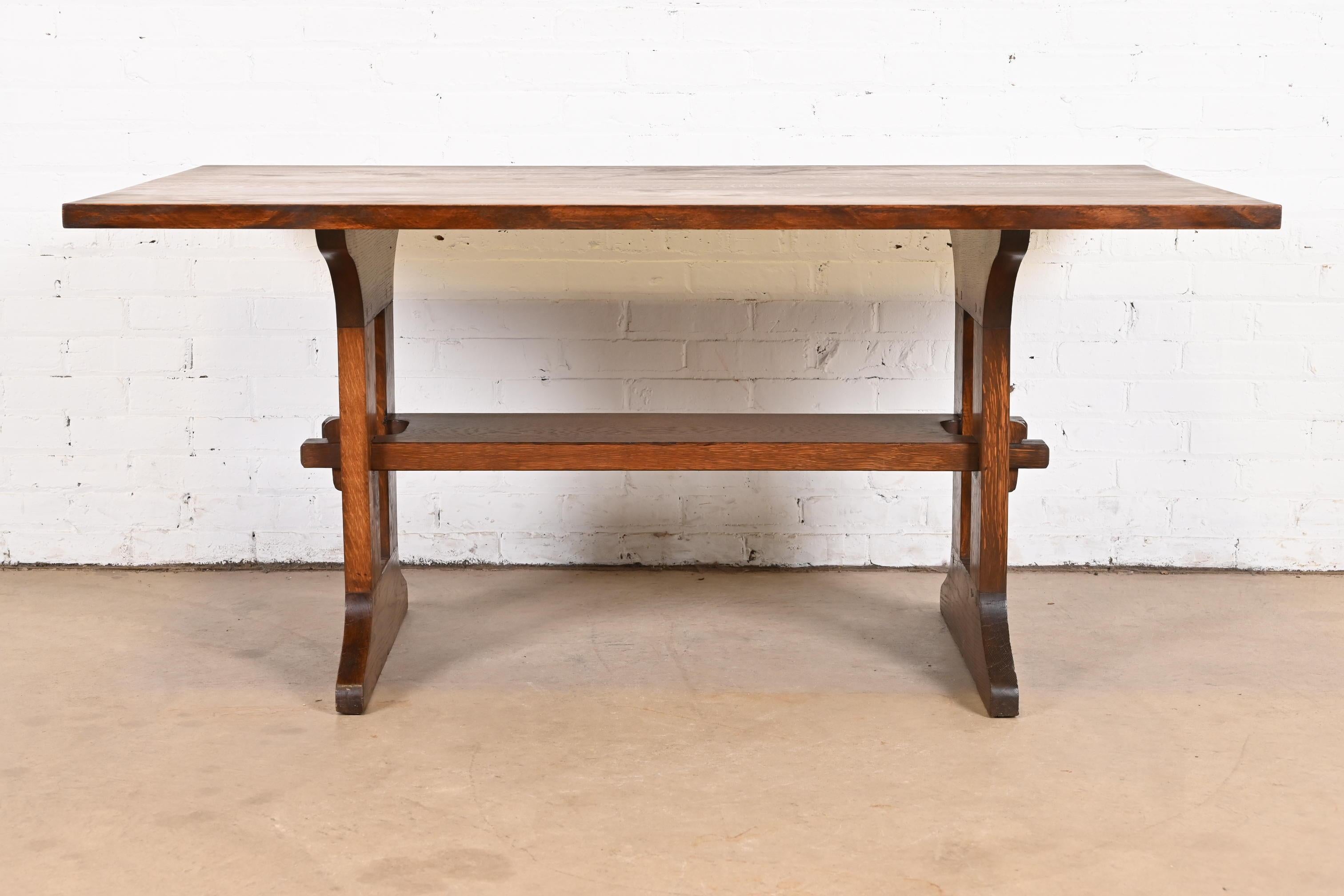 stickley trestle table