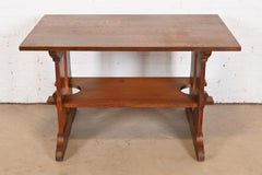 Gustav Stickley Mission Oak Arts & Crafts Trestle Library Table or Writing Desk