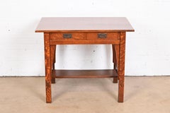 Gustav Stickley Mission Oak Arts & Crafts Writing Desk or Library Table
