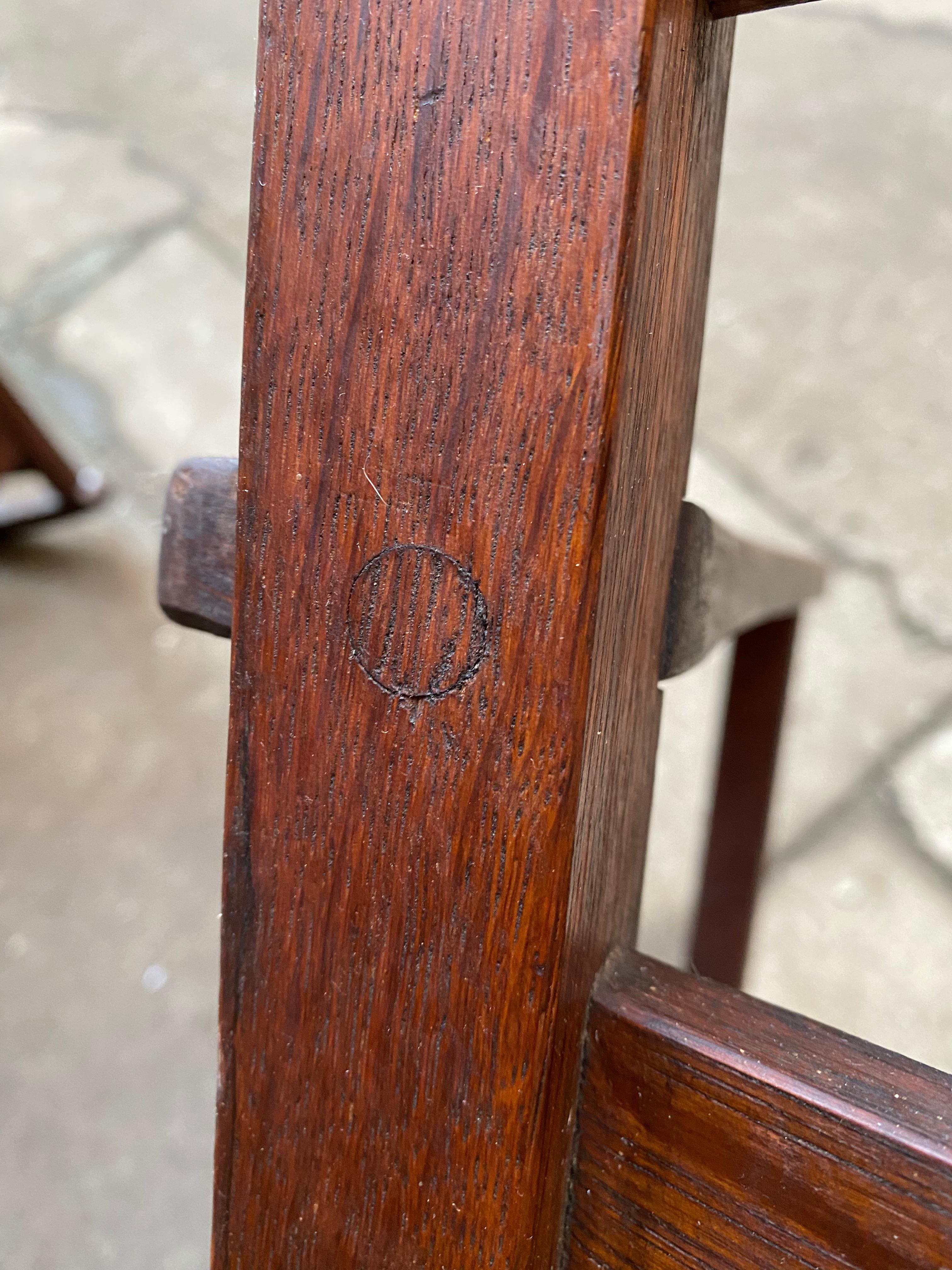 Gustav Stickley Oak Rocking Chairs, a Pair 3