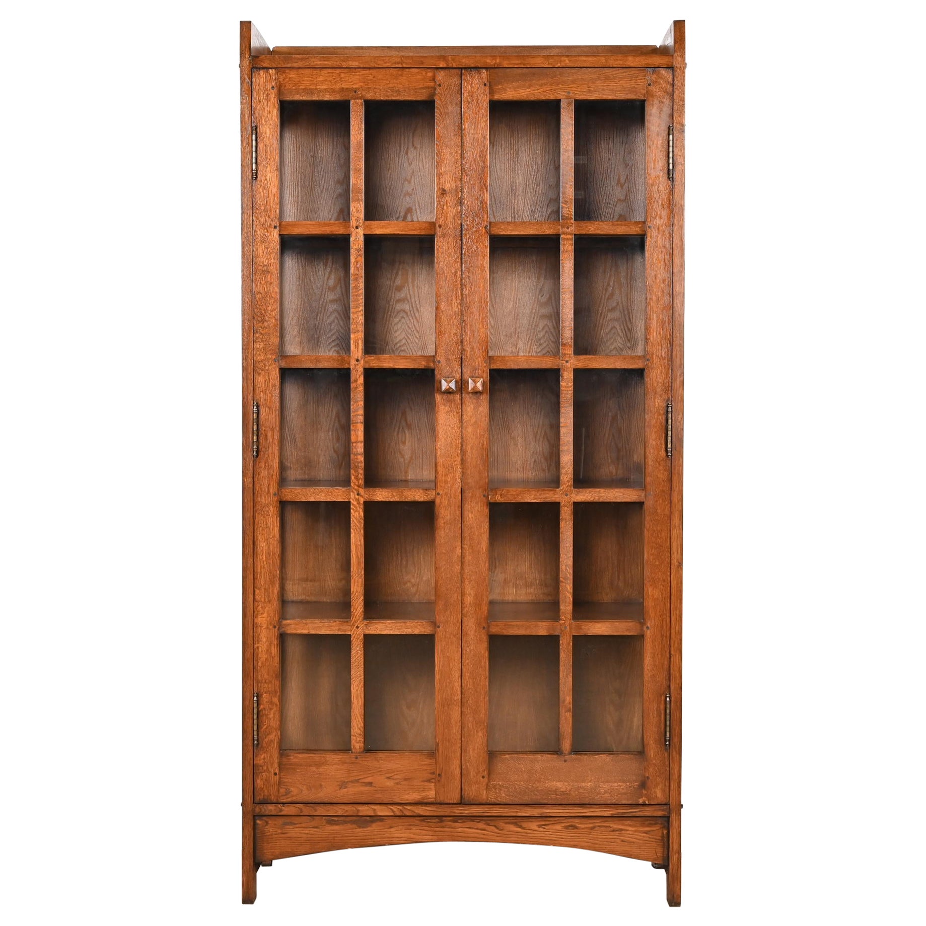 Mobile libreria Mission Arts & Crafts di Oak in stile Gustav Stickley