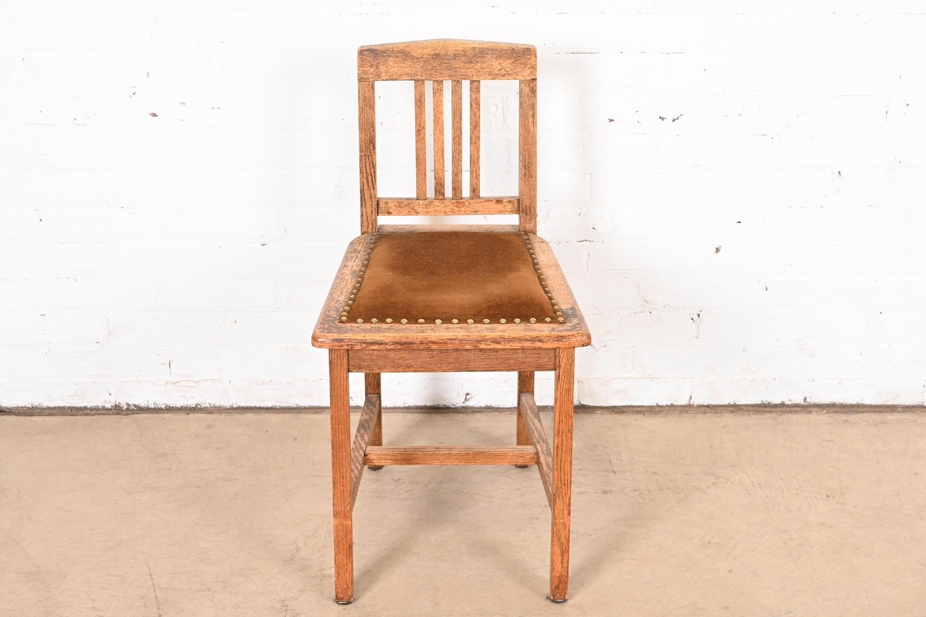 Gustav Stickley Stil Mission Oak Arts & Crafts Frisiertisch mit Spiegel im Angebot 4