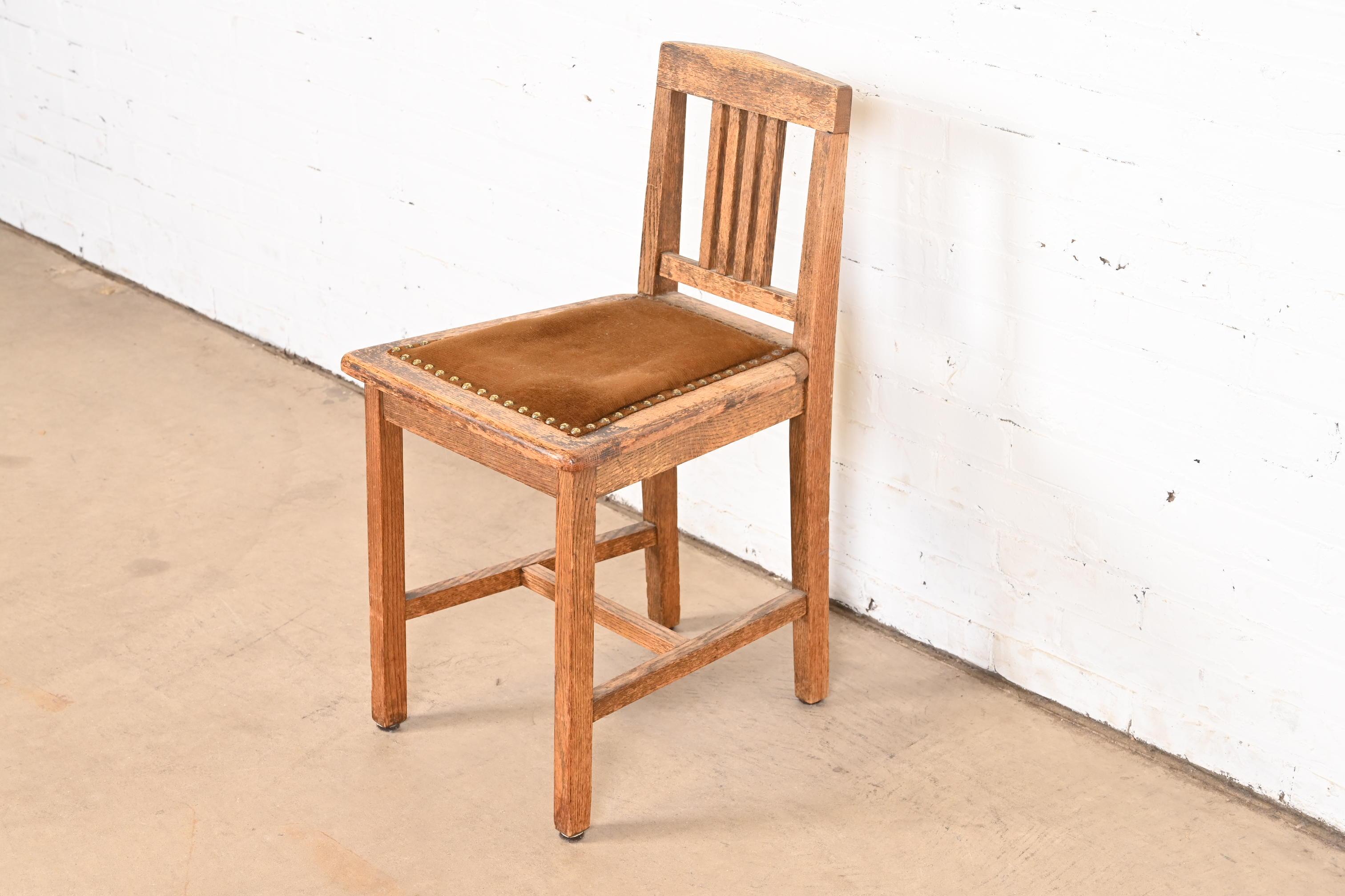 Gustav Stickley Stil Mission Oak Arts & Crafts Frisiertisch mit Spiegel im Angebot 5