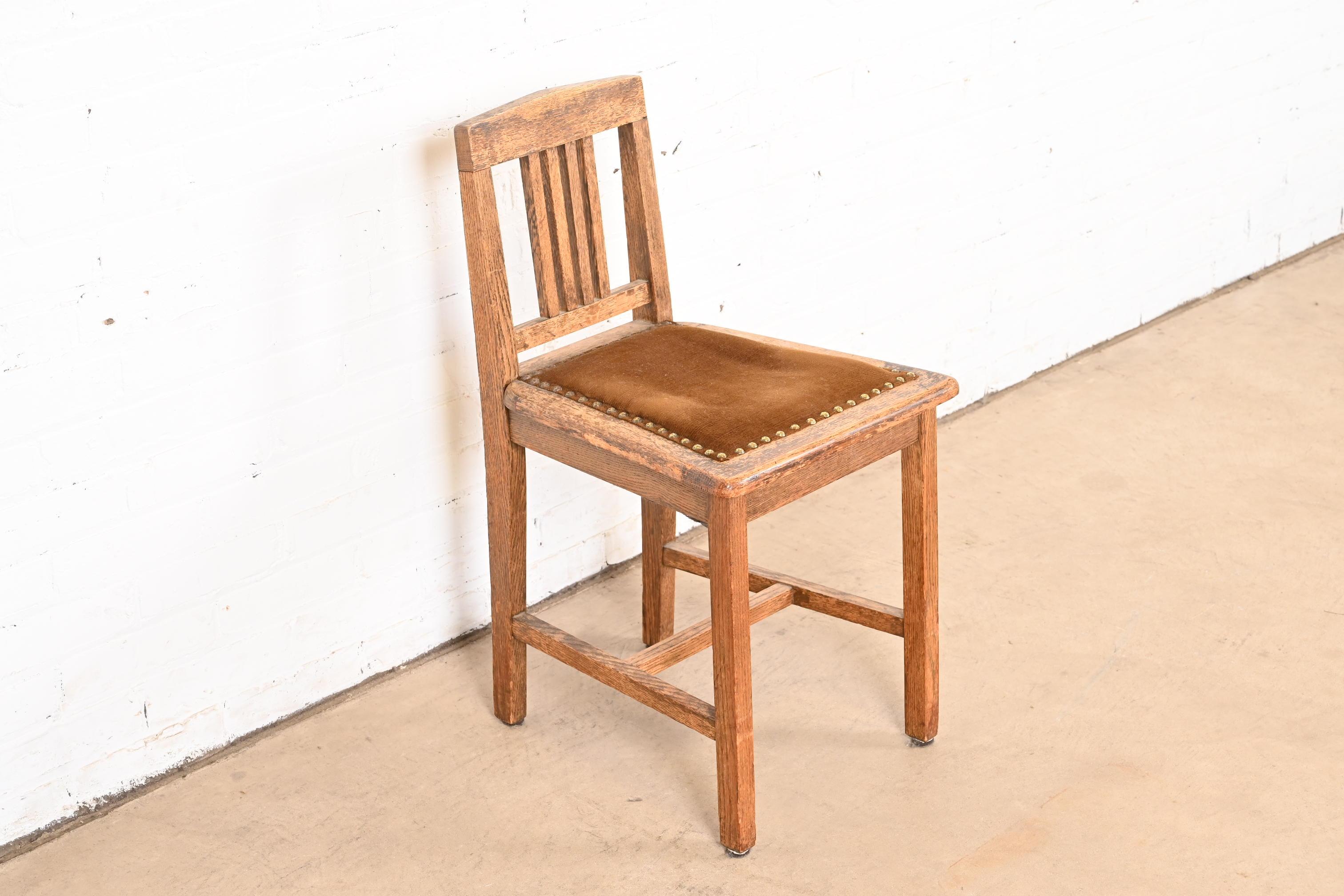 Gustav Stickley Stil Mission Oak Arts & Crafts Frisiertisch mit Spiegel im Angebot 6