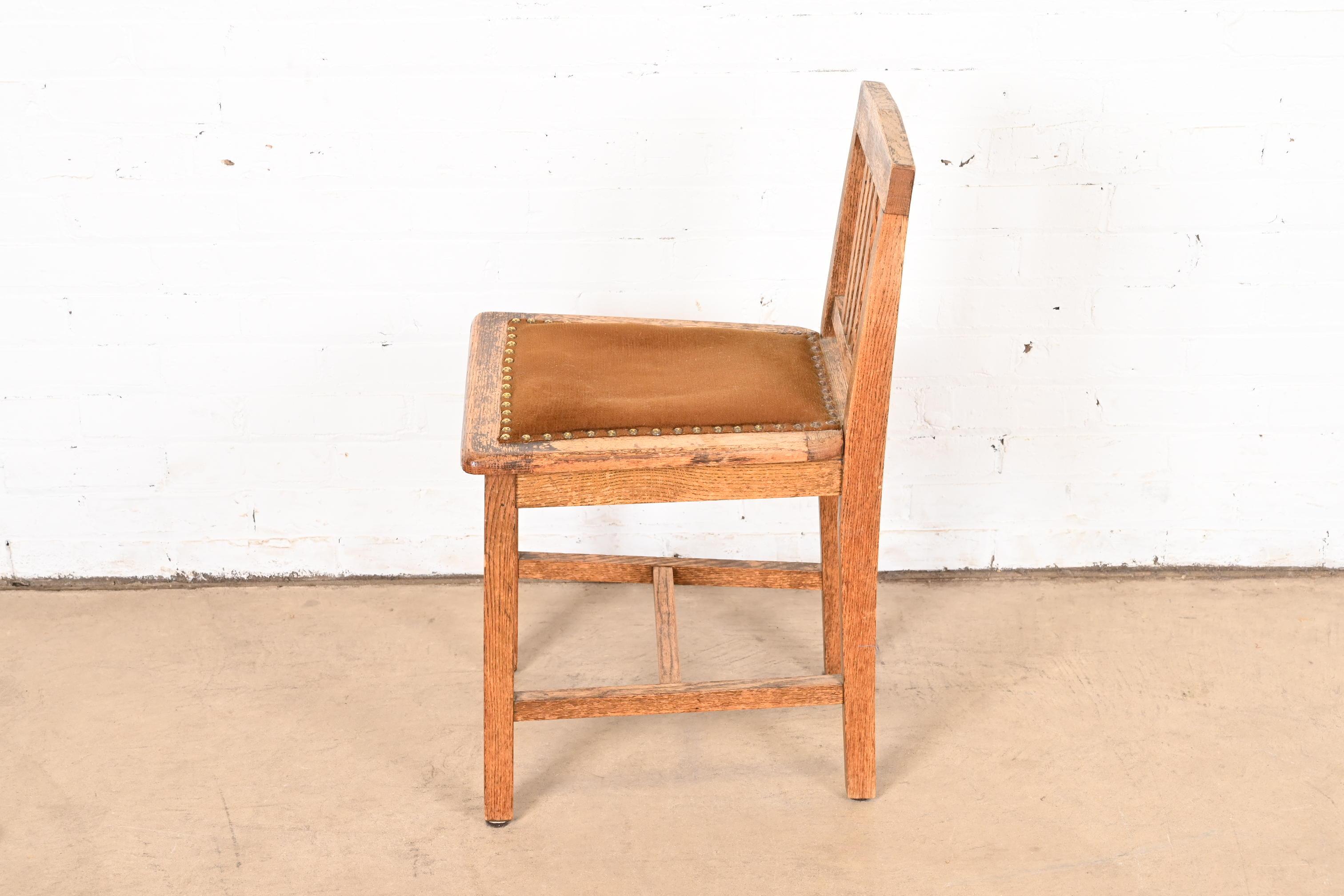 Gustav Stickley Stil Mission Oak Arts & Crafts Frisiertisch mit Spiegel im Angebot 8
