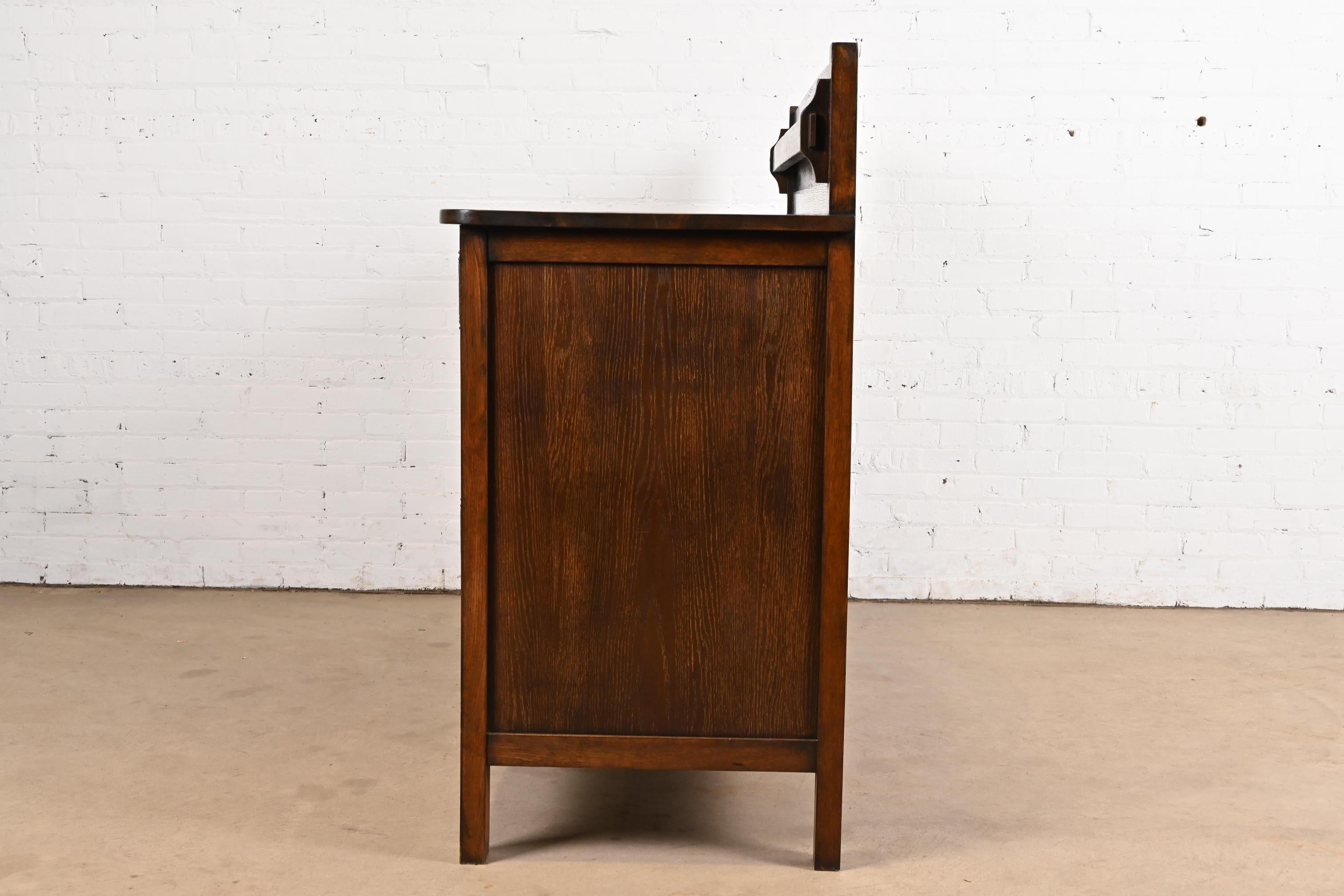 Gustav Stickley Style Mission Oak Arts & Crafts Sideboard 4