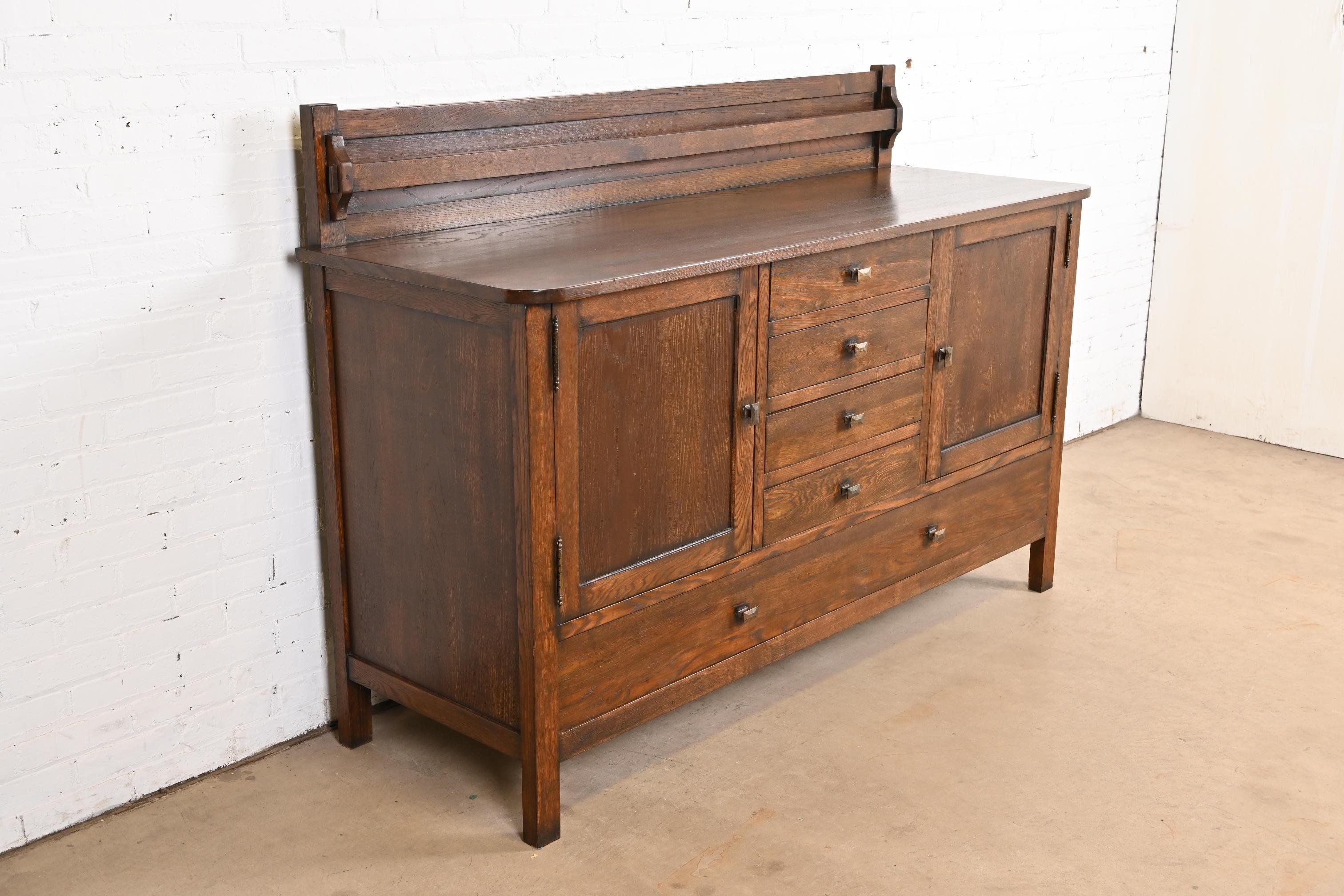 American Gustav Stickley Style Mission Oak Arts & Crafts Sideboard