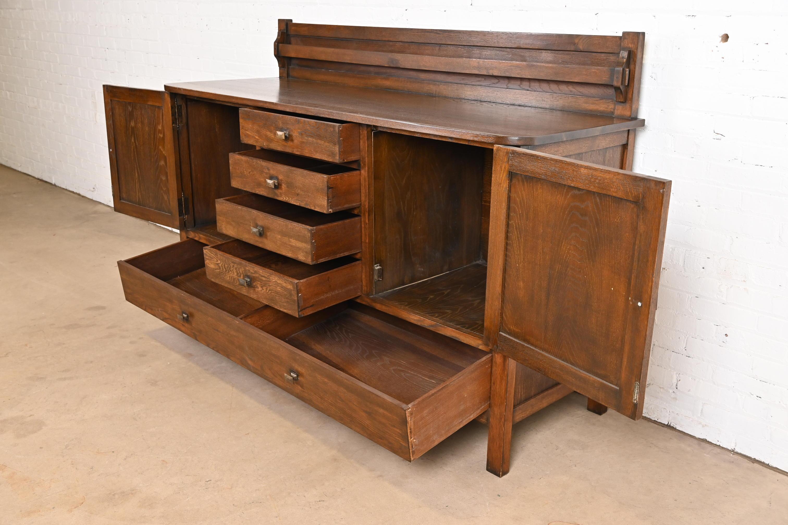 20th Century Gustav Stickley Style Mission Oak Arts & Crafts Sideboard