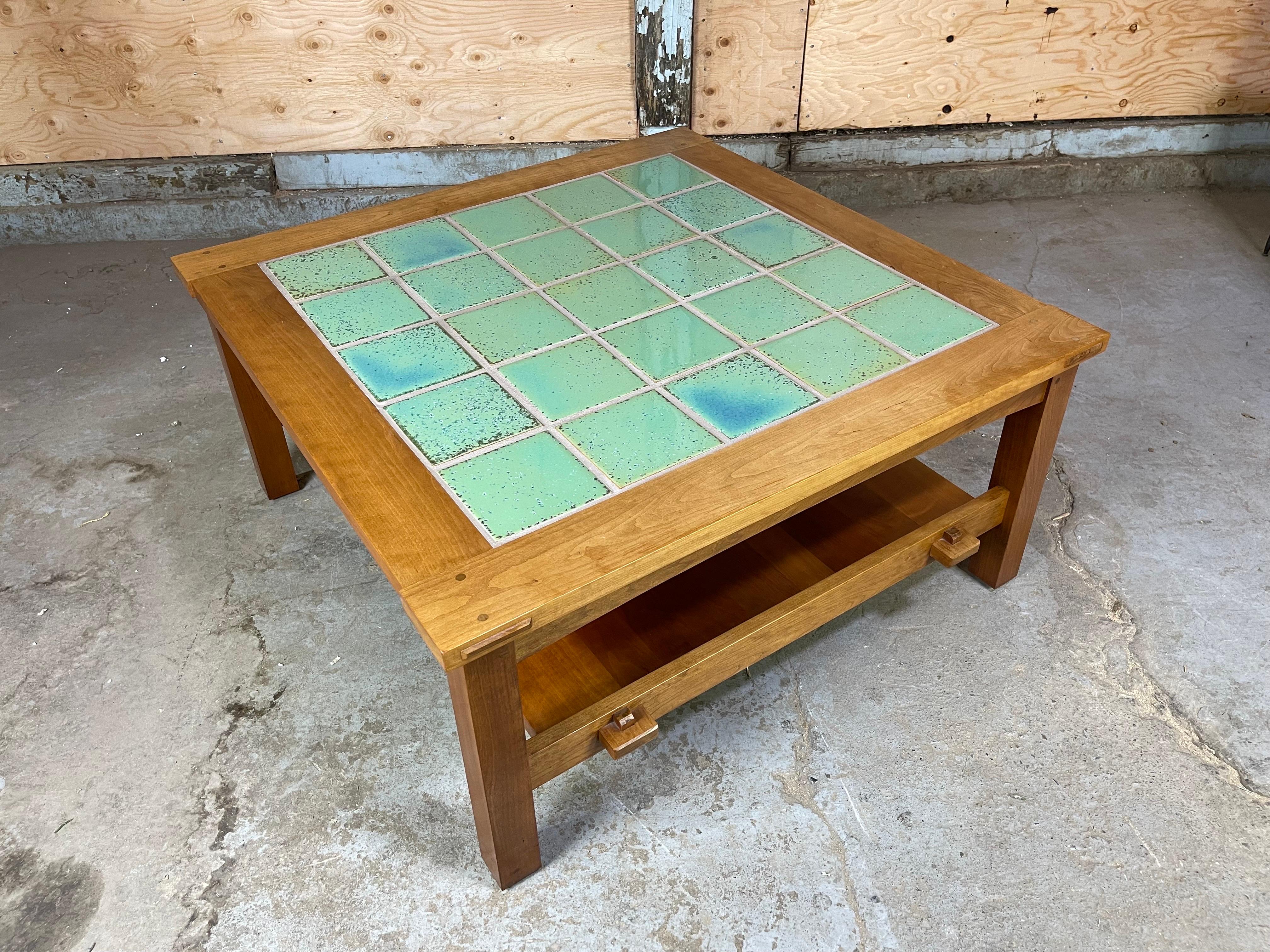 Gustav Stickley Tile Top Coffee Table 5