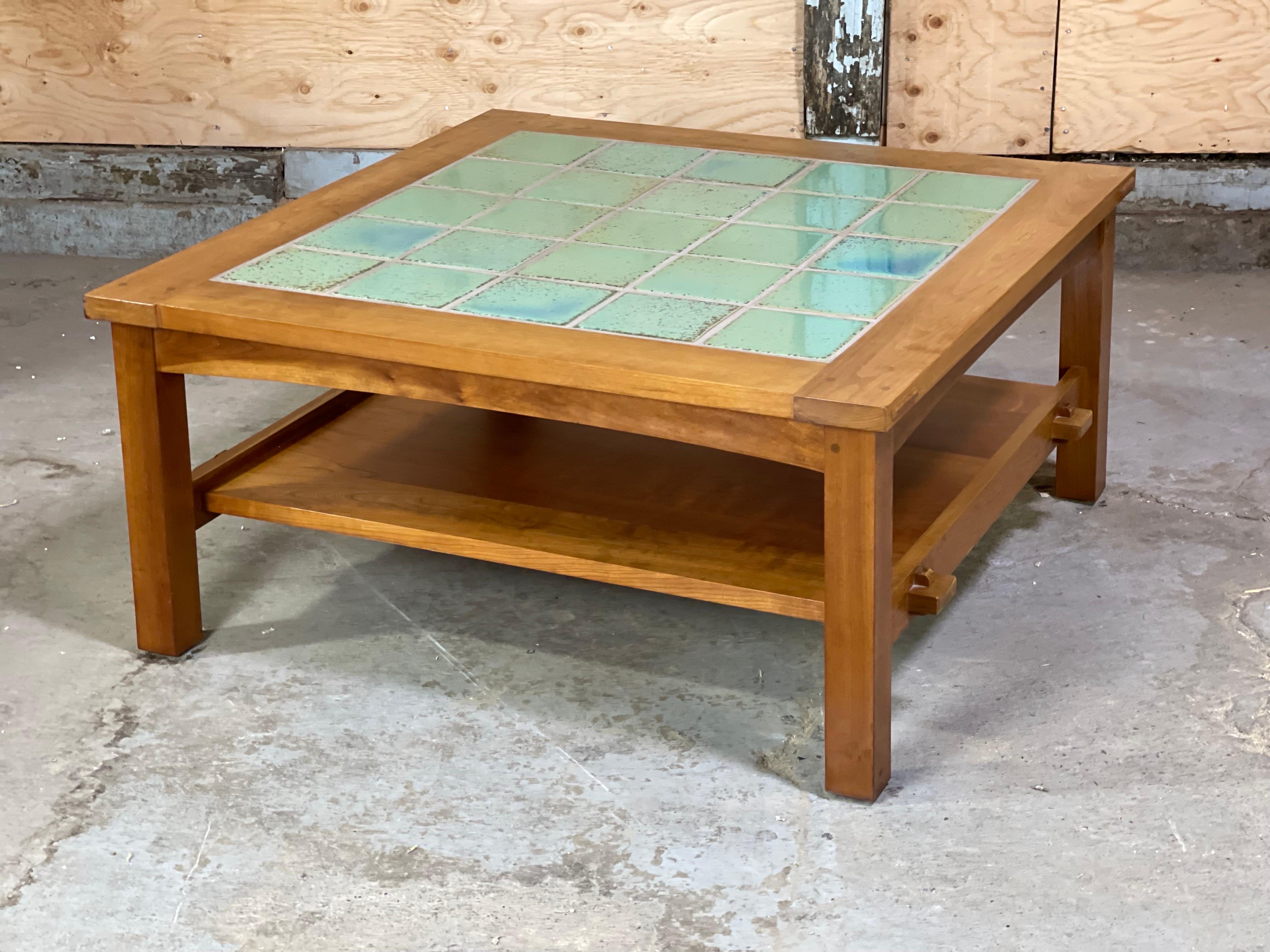 Gustav Stickley Tile Top Coffee Table 1
