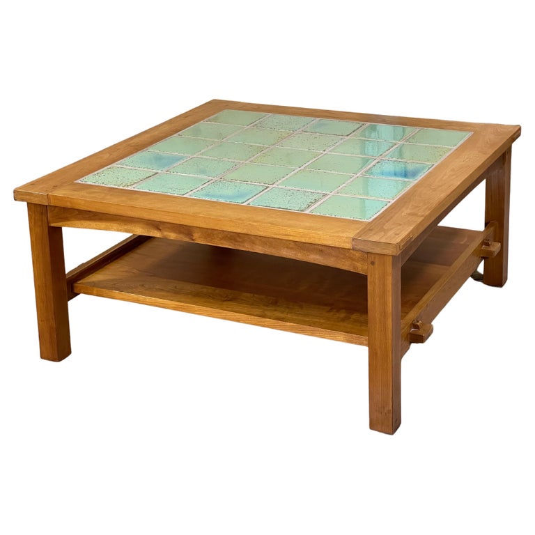 Gustav Stickley Tile Top Coffee Table at 1stDibs