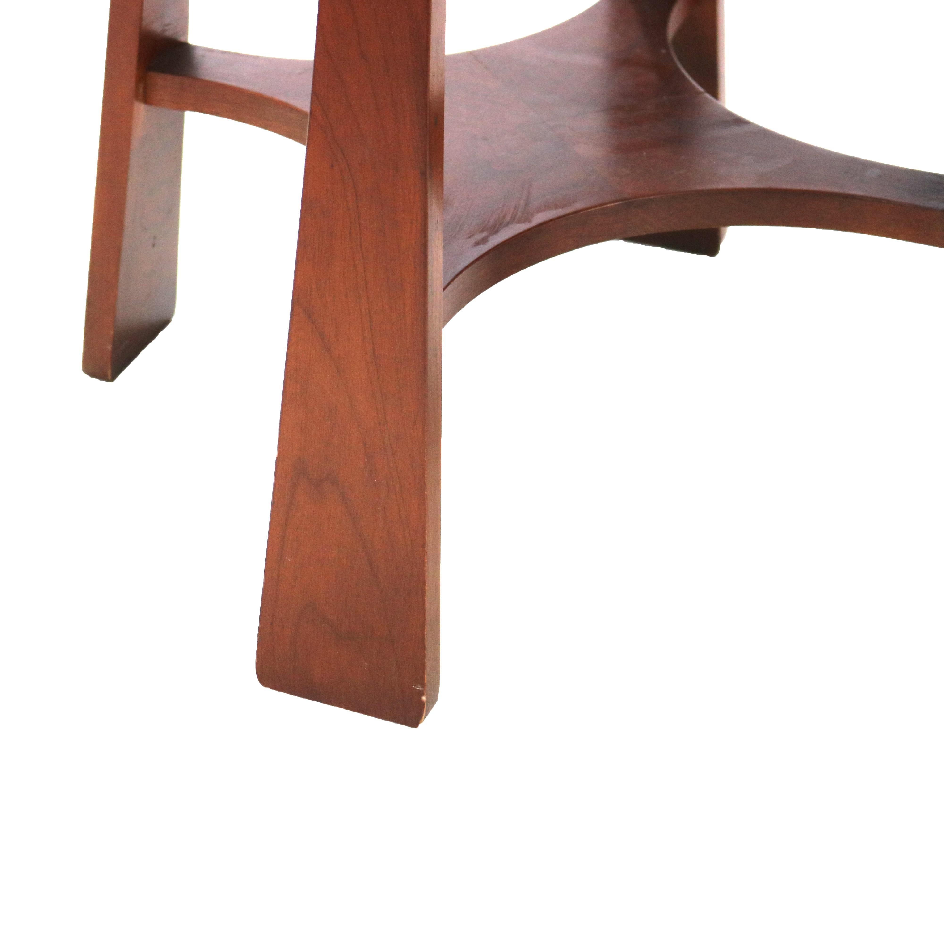 Contemporary Gustav Stickley Tom Jones Arts & Crafts Cherry Drink Stand, Signed, C2013 For Sale