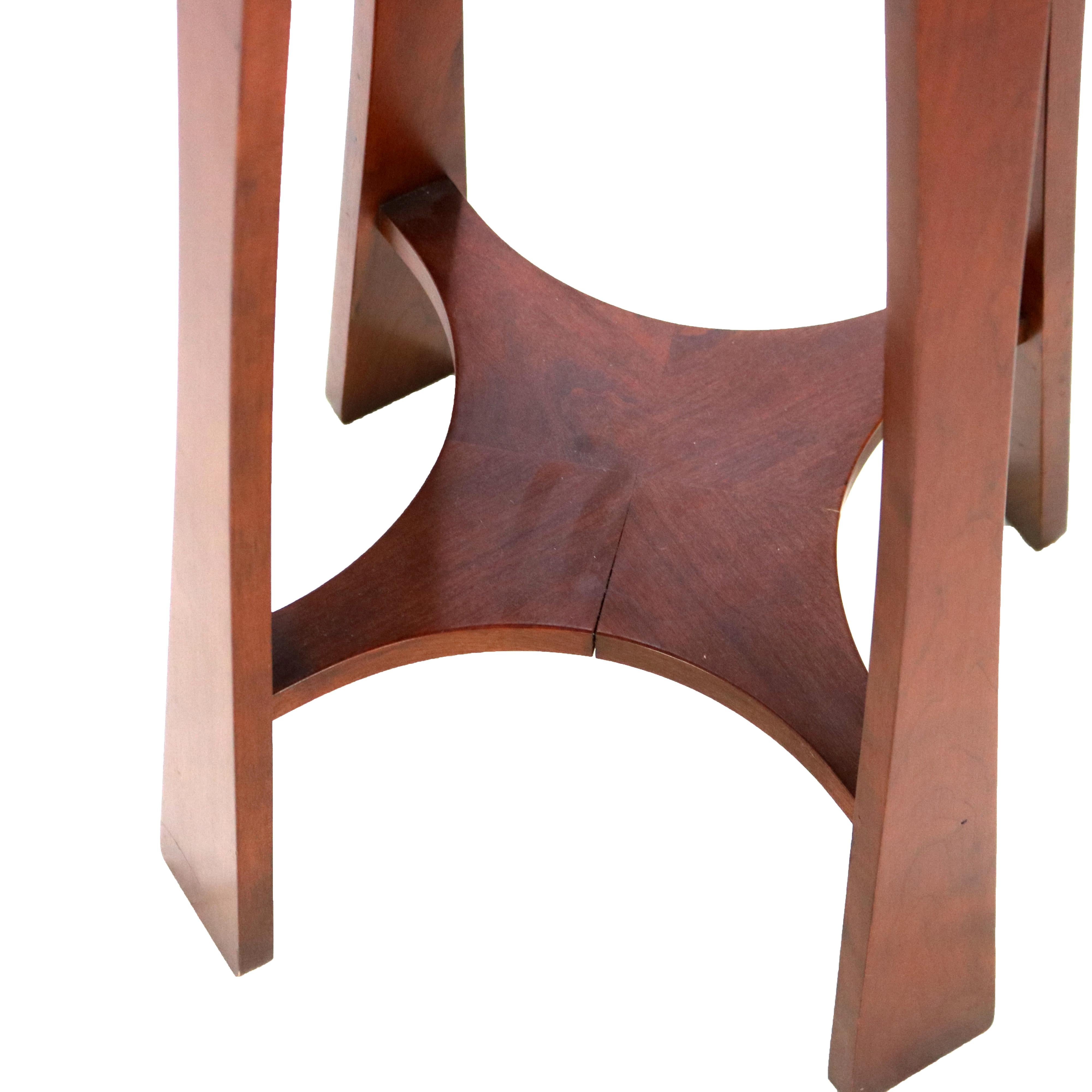 Gustav Stickley Tom Jones Arts & Crafts Cherry Drink Stand, Signed, C2013 For Sale 3