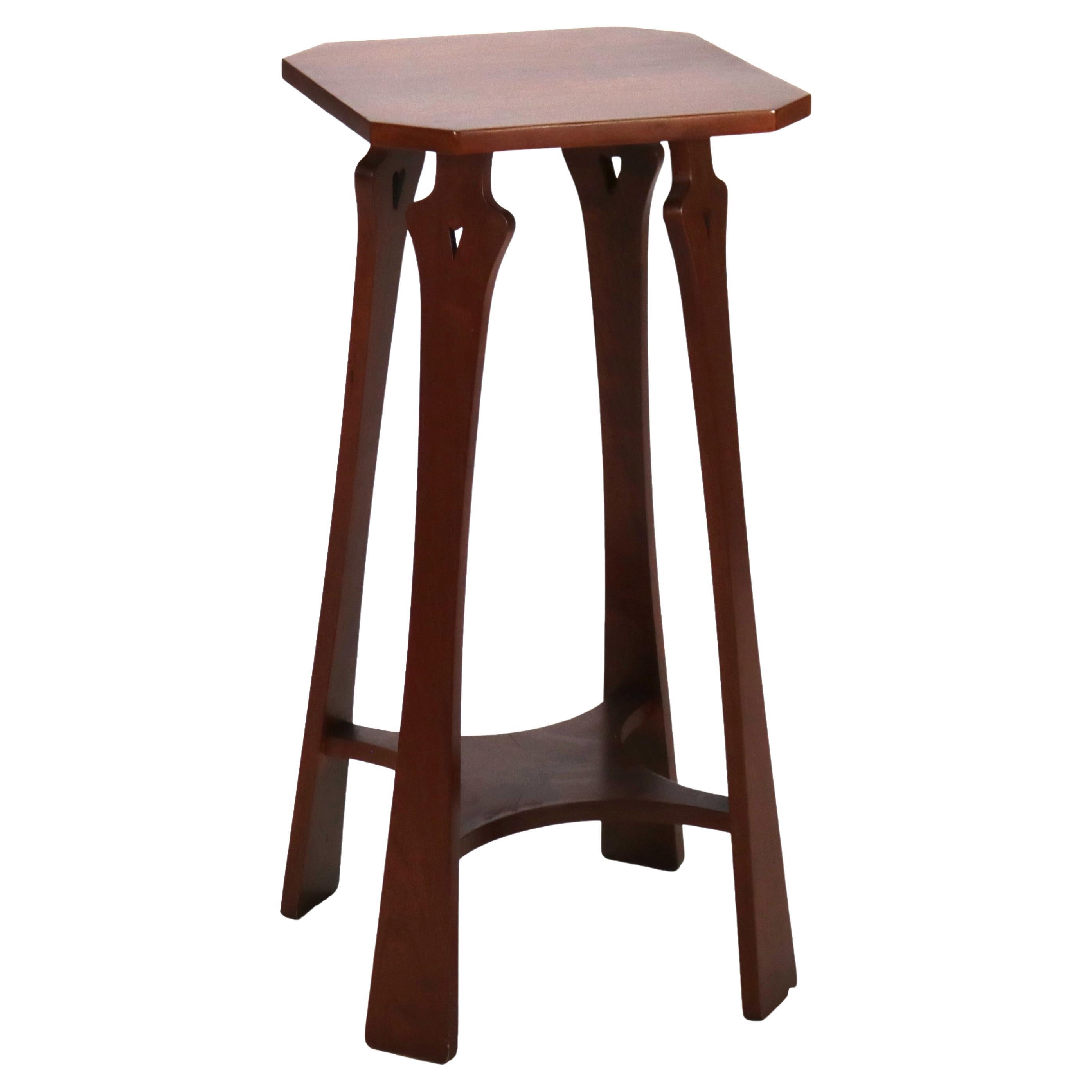 Gustav Stickley Tom Jones Arts & Crafts Cherry Drink Stand, Signed, C2013 For Sale
