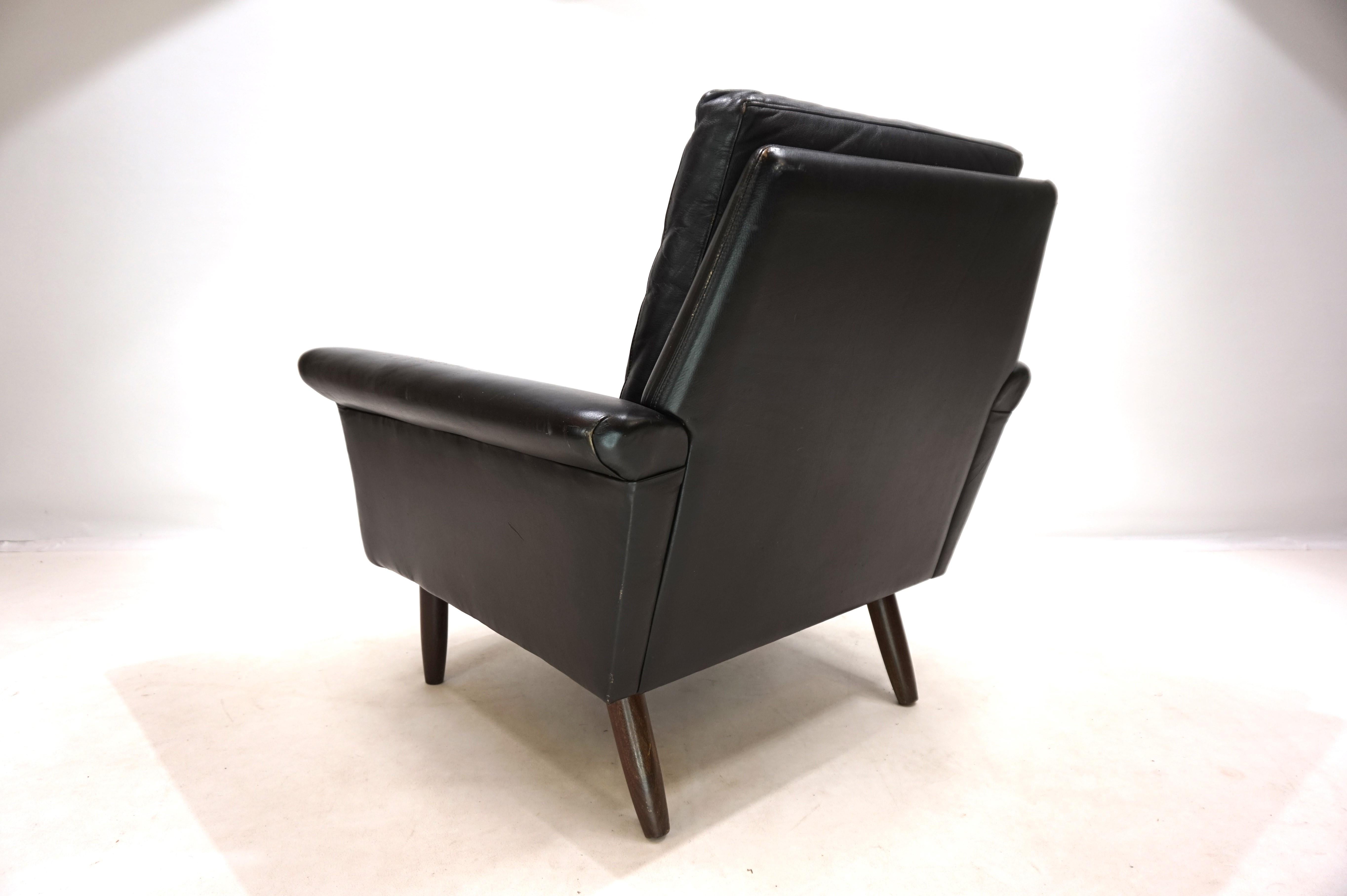 Gustav Thams Lounge-Sessel aus Leder, 1960 (Dänisch) im Angebot