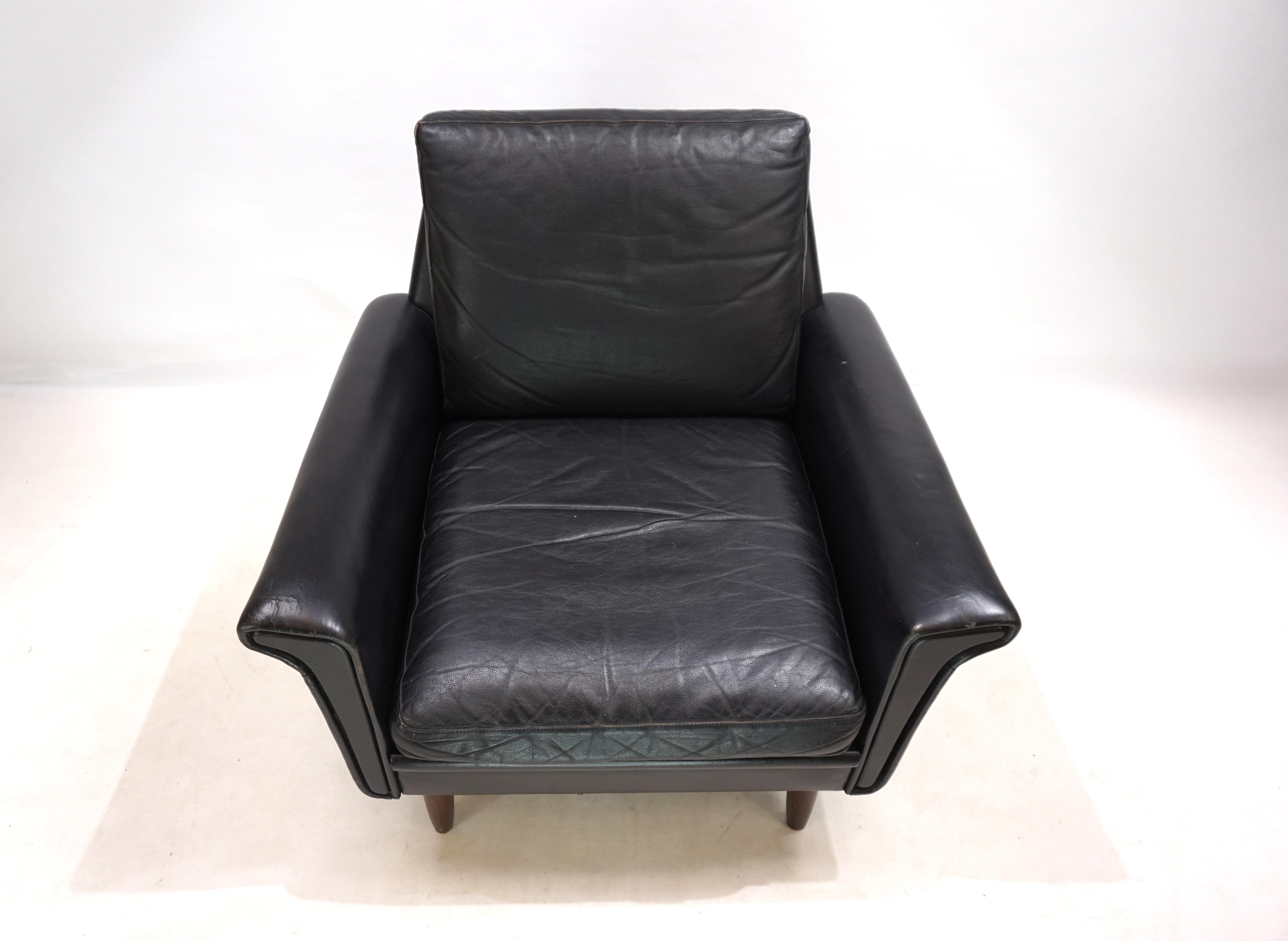 Gustav Thams Lounge-Sessel aus Leder, 1960 im Angebot 2