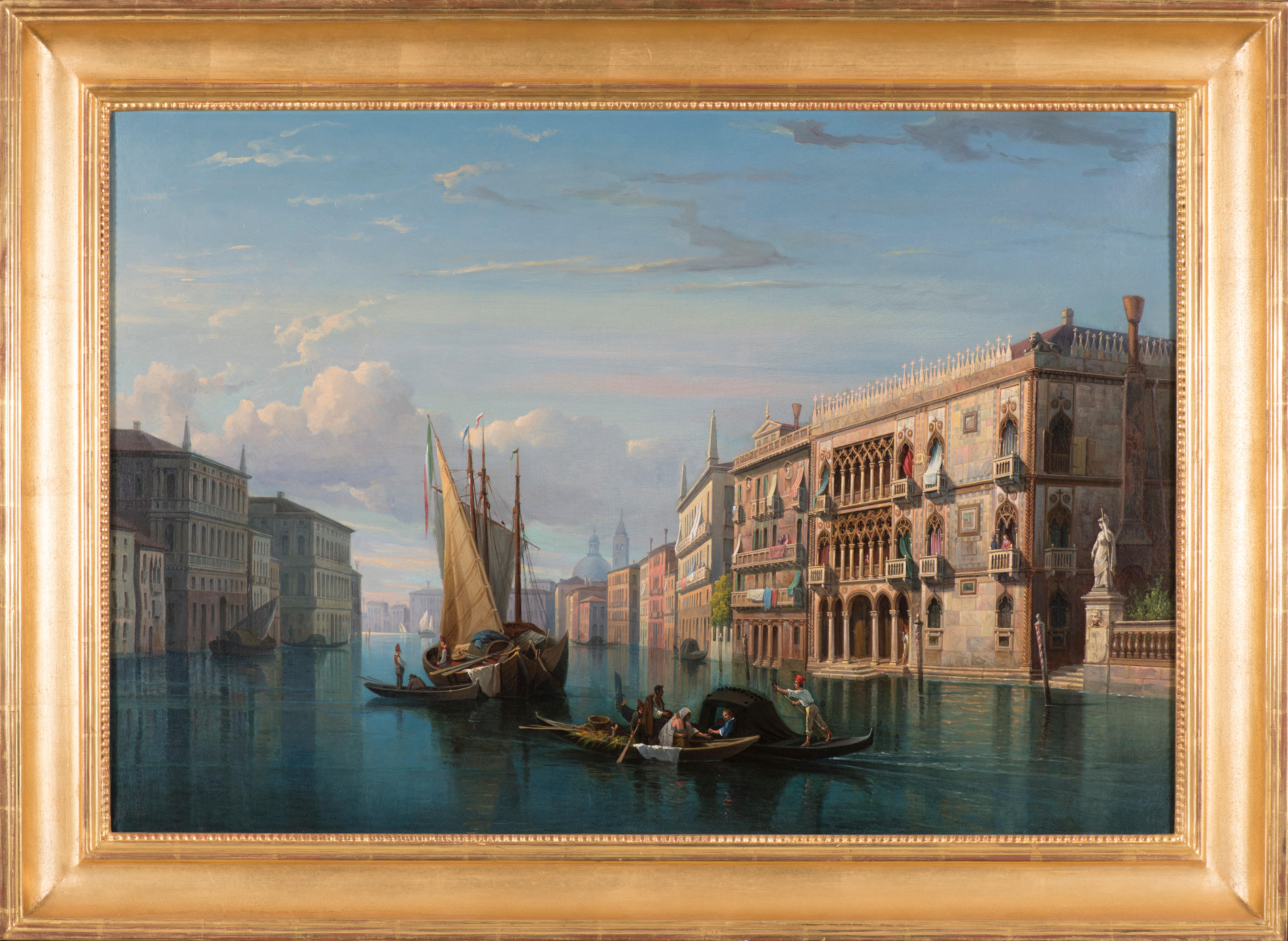 View of the Palazzo Cá d’Oro in Venice - Painting by Gustav Vilhelm Palm