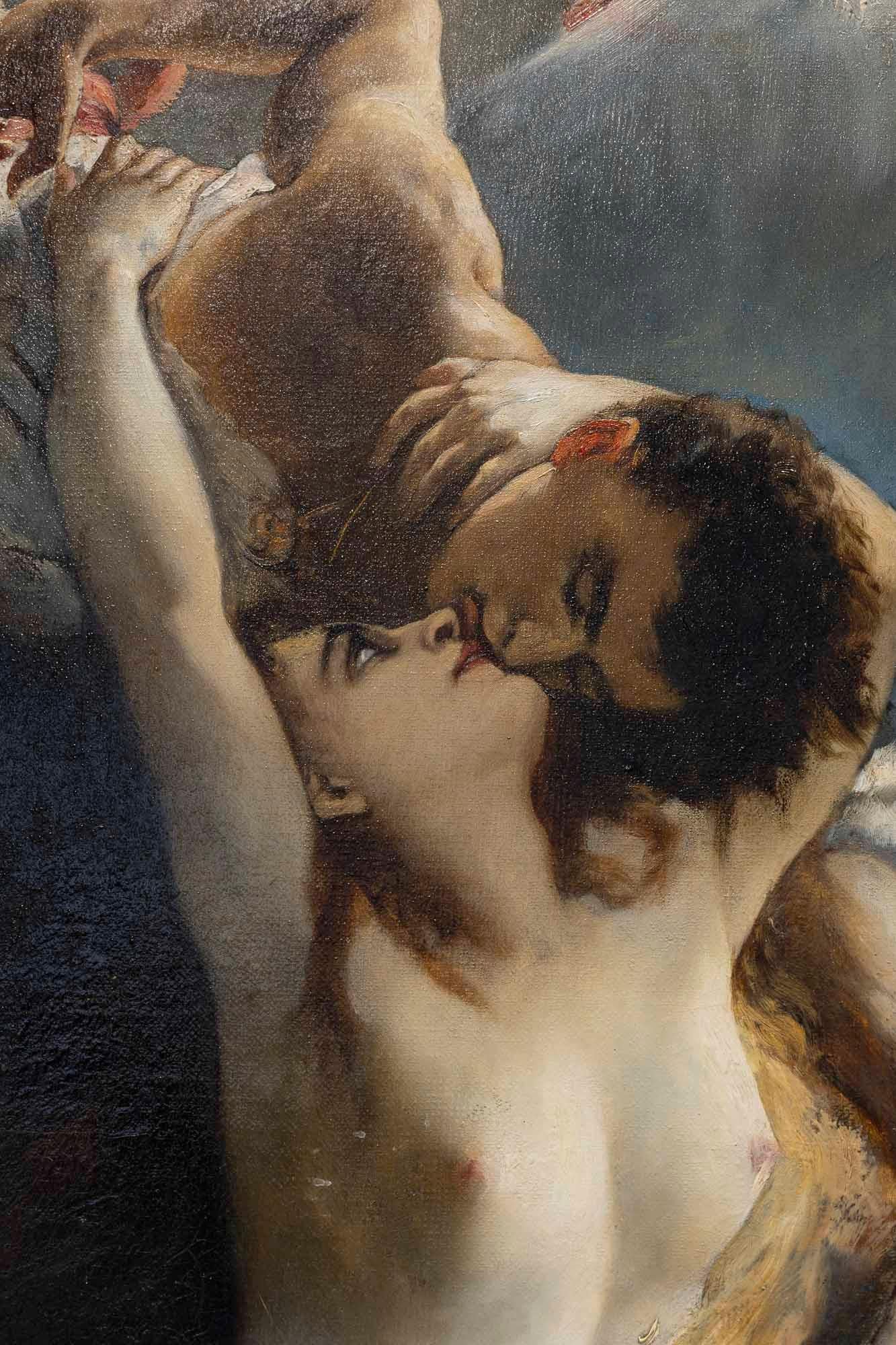 dimensions sans cadre : H 150,5 cm B 180,5 cm

signée et datée, cadre d'origine 